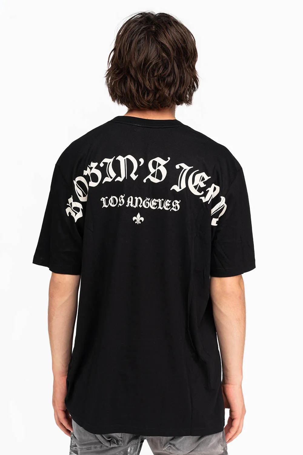 FLEUR-DE-LIS SKULL TEE IN BLACK sold by Robin's Jean product image thumbnail 2