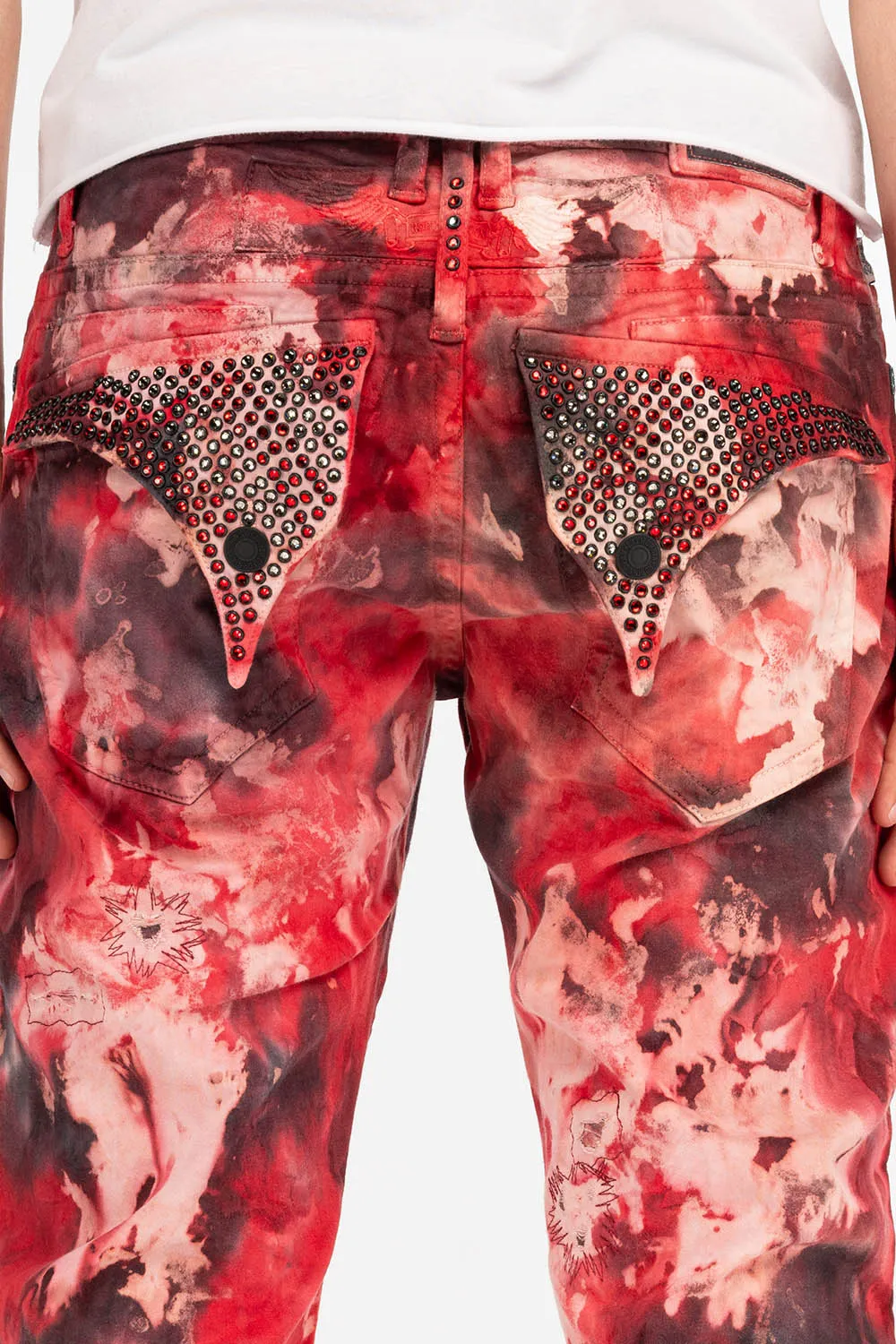 MENS CLASSIC STRAIGHT LEG LONG FLAP JEANS WITH CRYSTALS IN SUNDANCE sold by Robin's Jean product image thumbnail 4