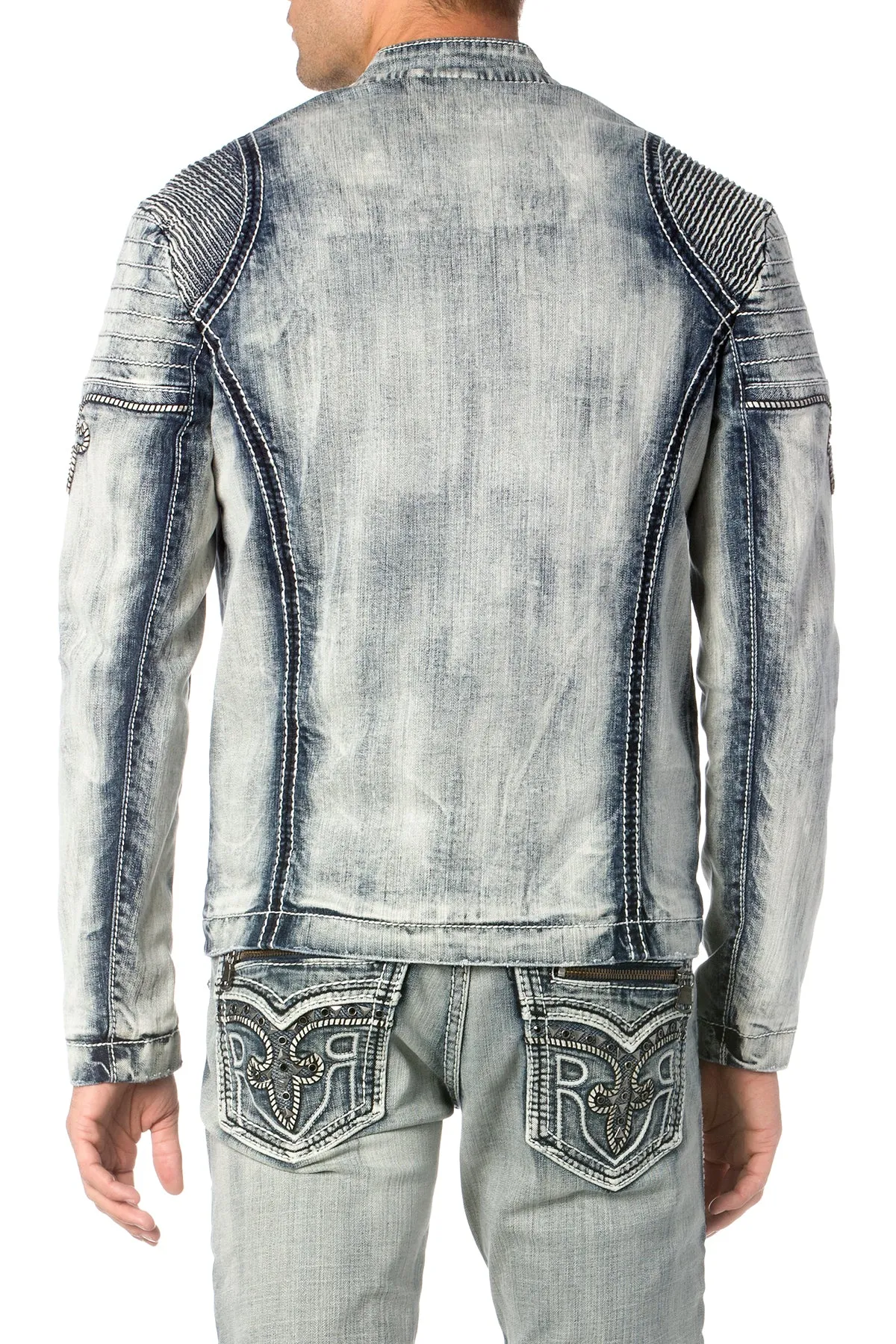BAMFORD MOTO DENIM JACKET sold by Rock Revival product image thumbnail 2