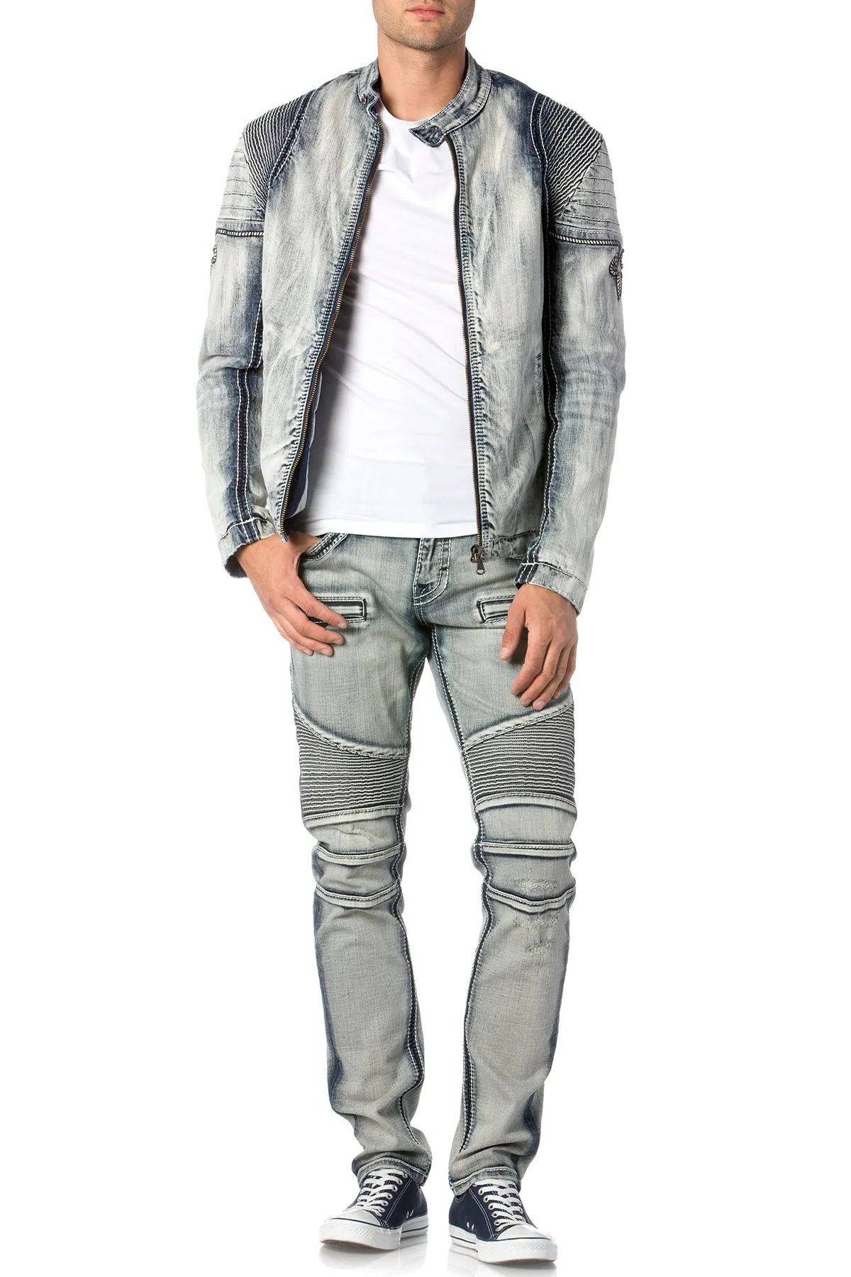 BAMFORD MOTO DENIM JACKET sold by Rock Revival product image thumbnail 4