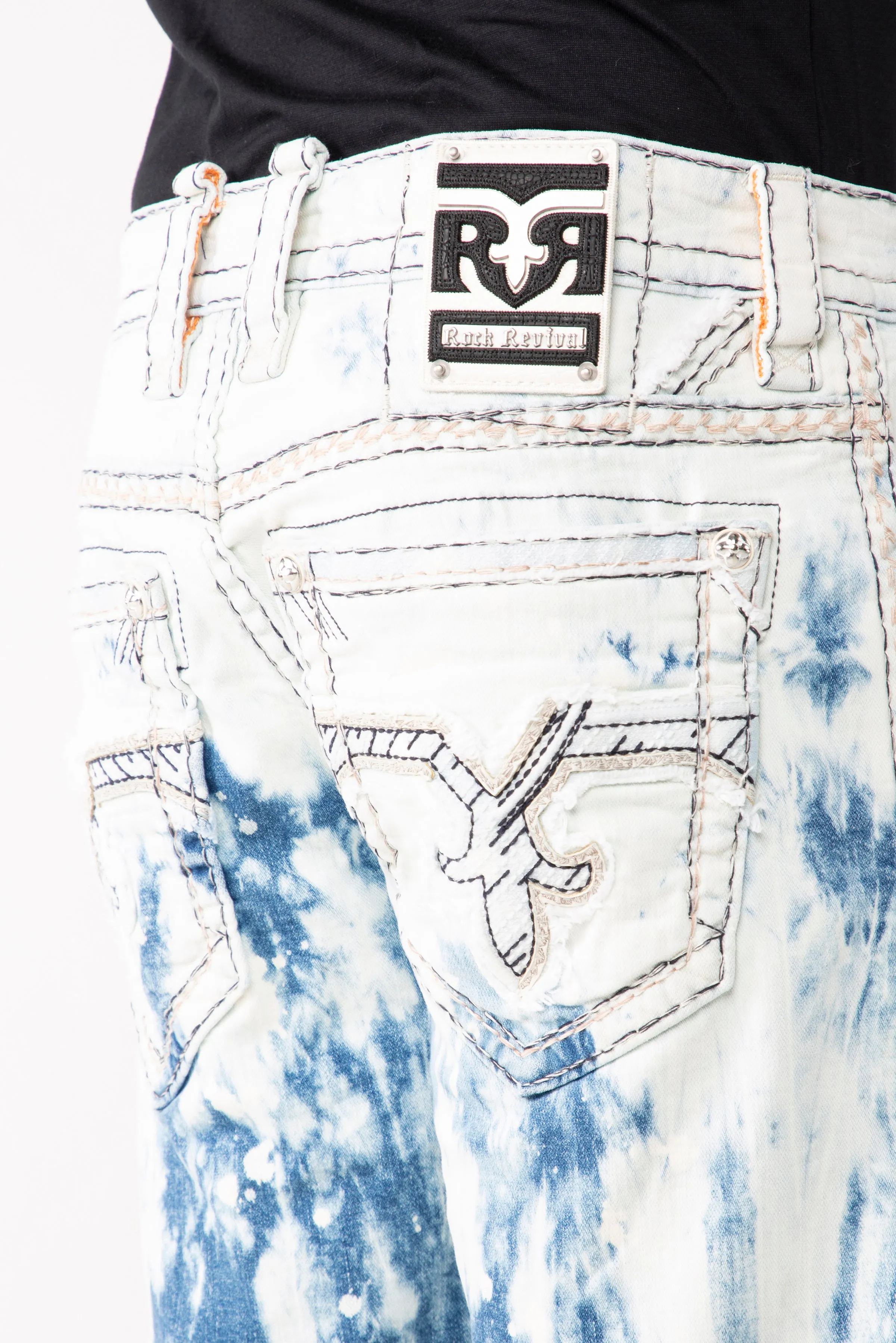 RAUF DENIM SHORTS sold by Rock Revival product image thumbnail 4