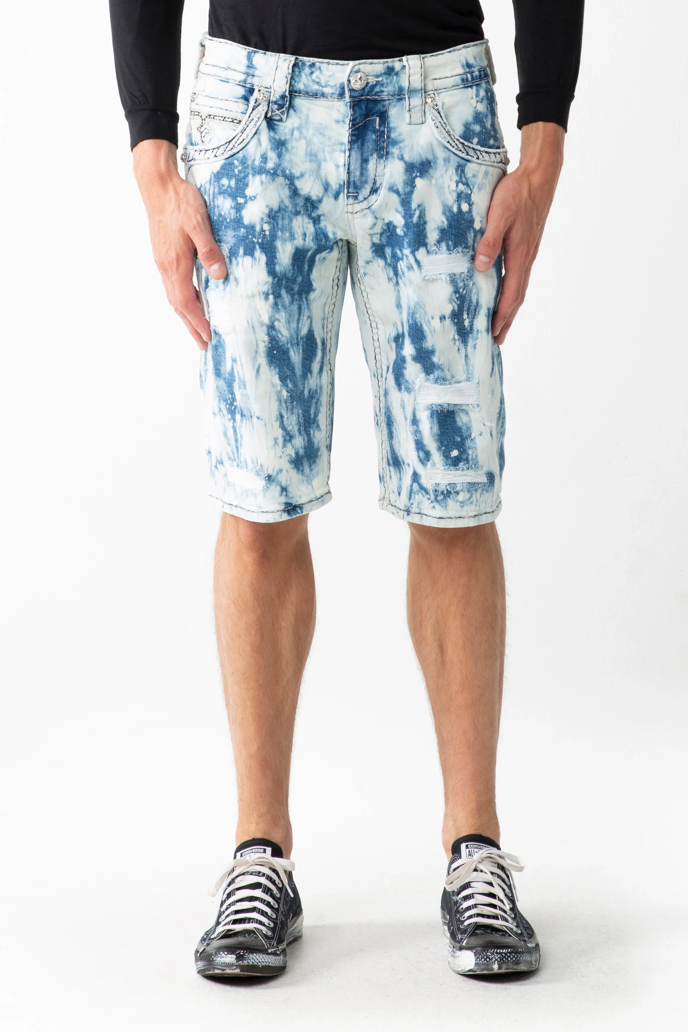 RAUF DENIM SHORTS sold by Rock Revival product image thumbnail 3