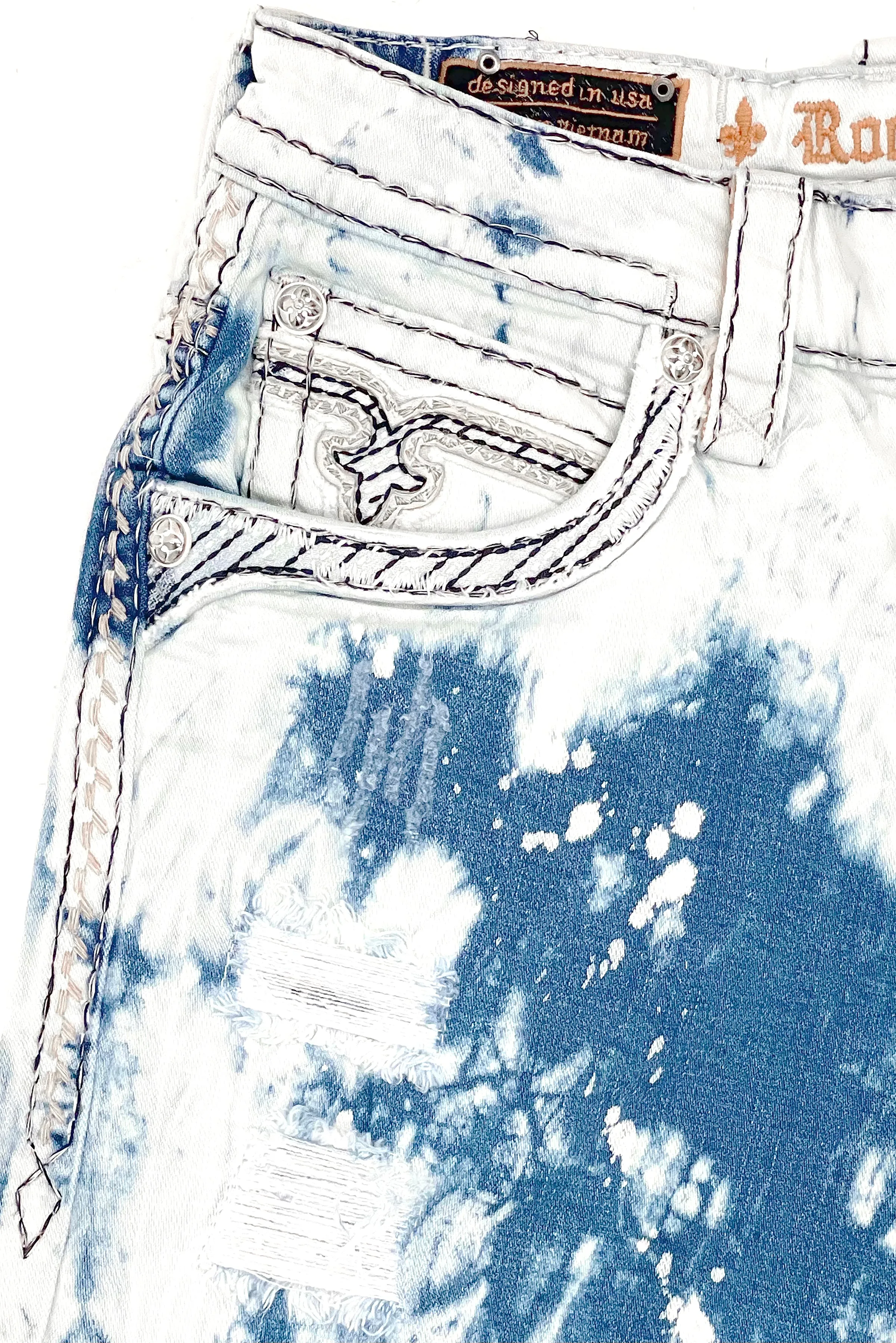 RAUF DENIM SHORTS sold by Rock Revival product image thumbnail 5