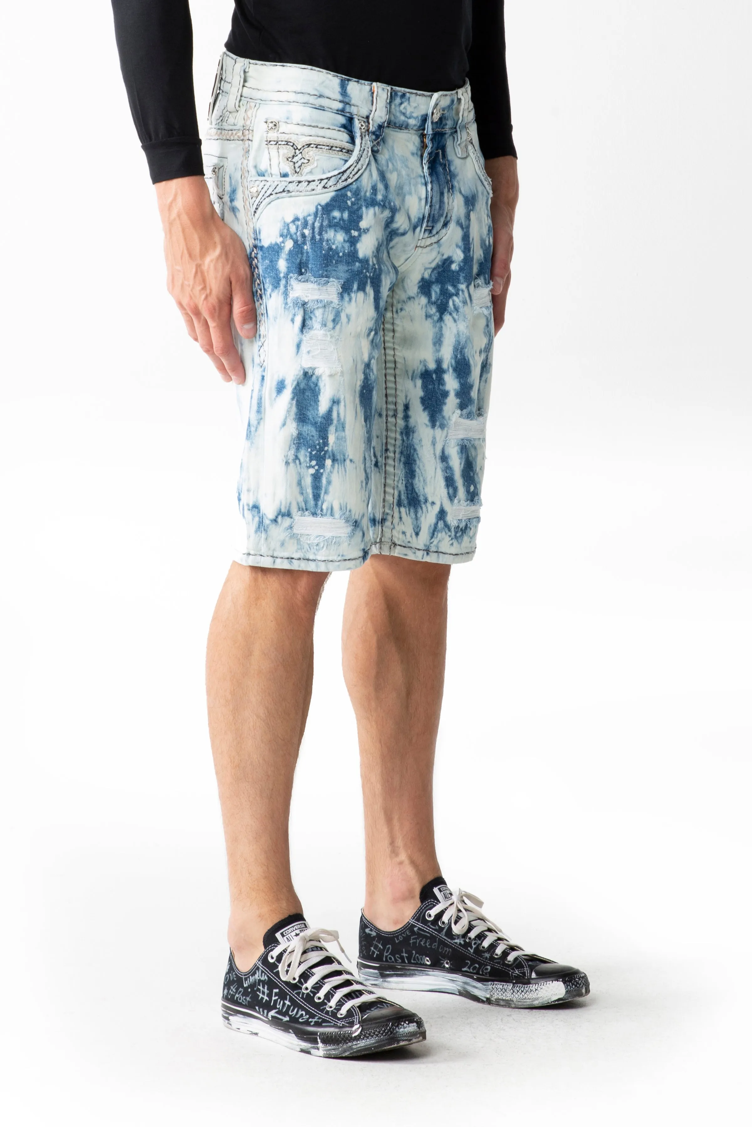 RAUF DENIM SHORTS sold by Rock Revival product image thumbnail 2