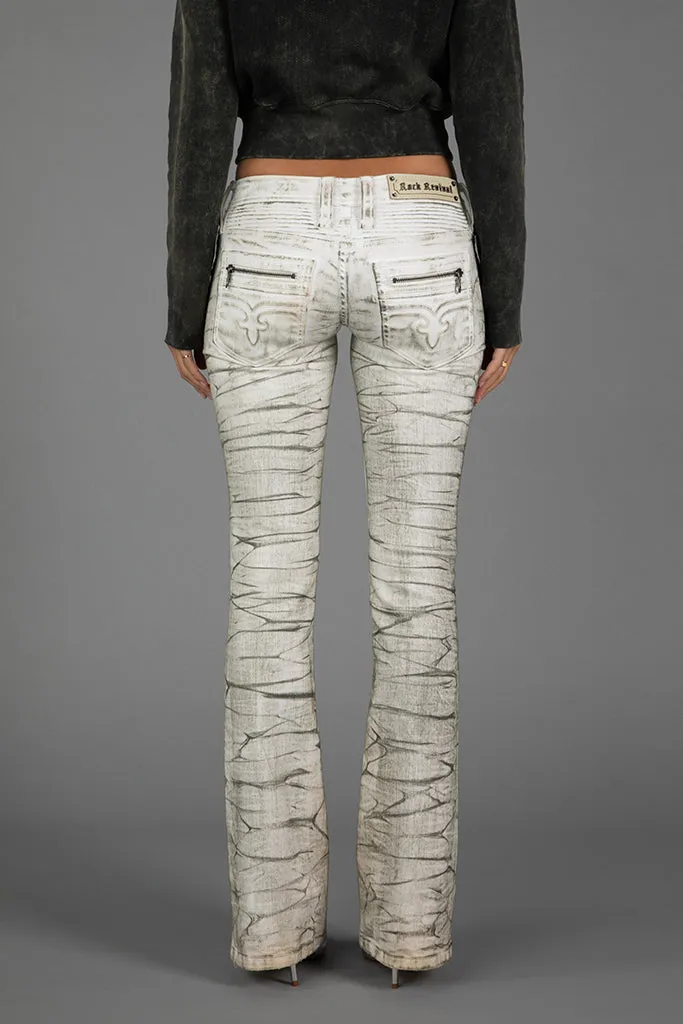 Kamil Super Low-Rise Moto Bootcut Jeans sold by Rock Revival product image thumbnail 3