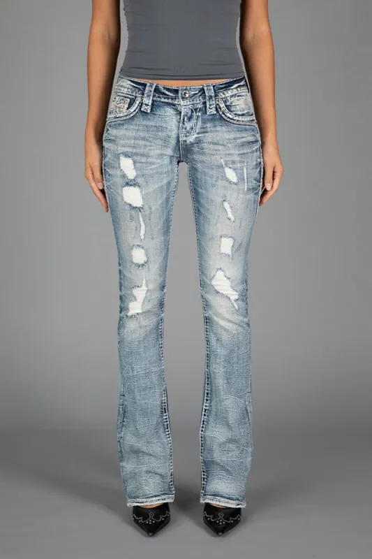 Talisa Low-Rise Bootcut Jeans sold by Rock Revival