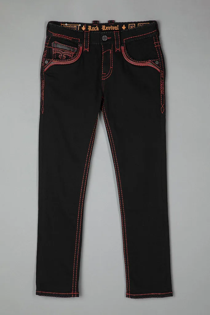 Zinfandel Alt Straight Jeans in Black sold by Rock Revival product image thumbnail 5