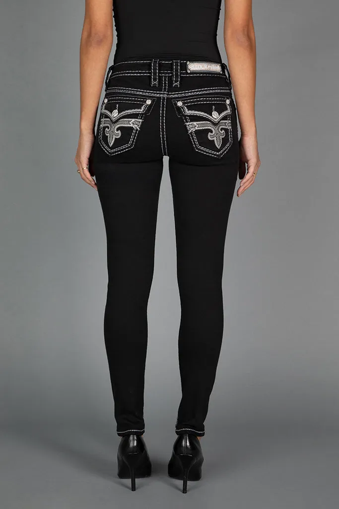 Raanan Skinny Jeans in Black sold by Rock Revival