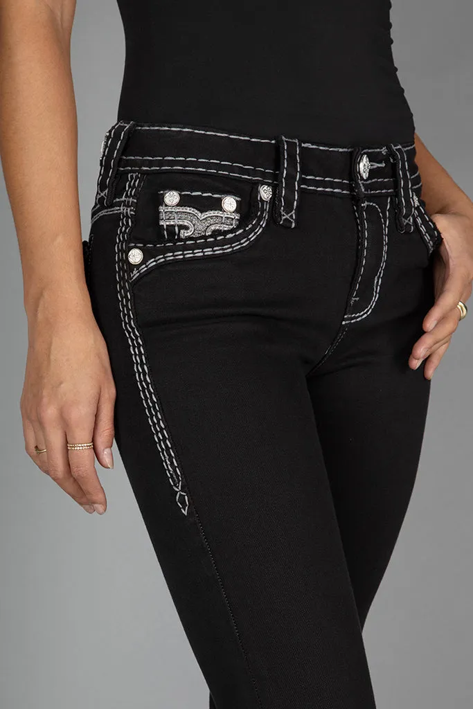 Raanan Skinny Jeans in Black sold by Rock Revival product image thumbnail 5
