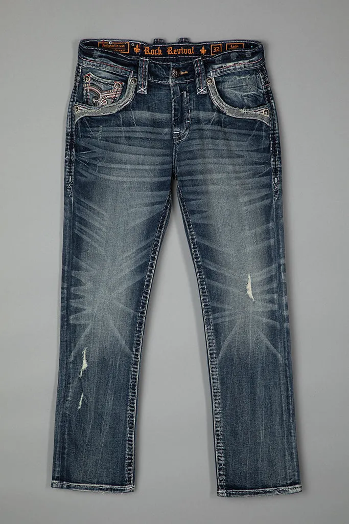 Leon Straight Jeans sold by Rock Revival product image thumbnail 5