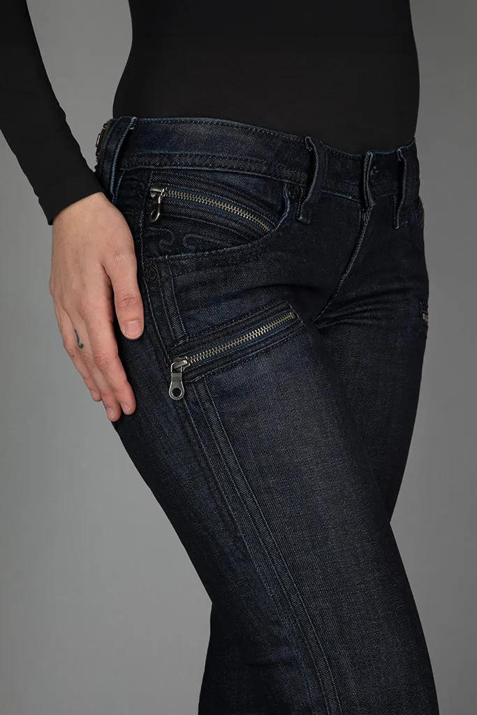 Kamil Super Low-Rise Moto Bootcut Jeans sold by Rock Revival product image thumbnail 5