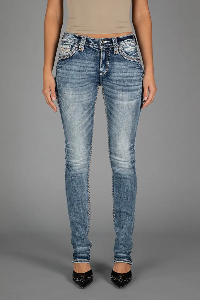 Hibiscus Straight Jeans sold by Rock Revival product image thumbnail 3