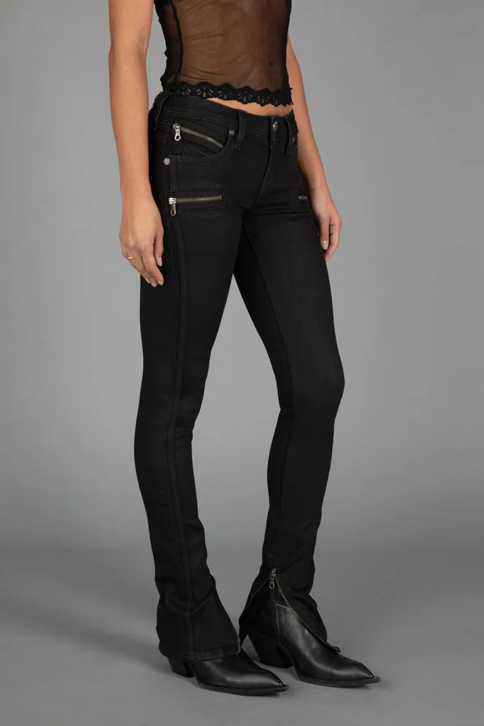 Camille Low-Rise Moto Skinny Jeans sold by Rock Revival product image thumbnail 2