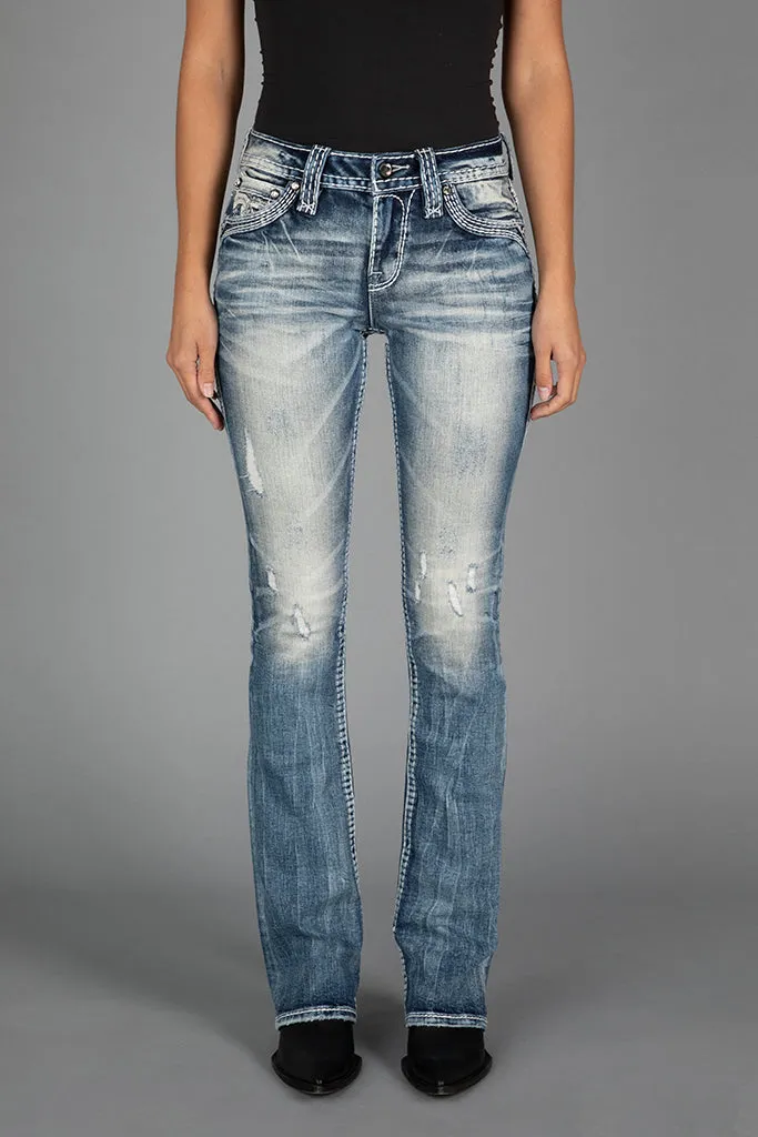Roselia Bootcut Jeans sold by Rock Revival product image thumbnail 3