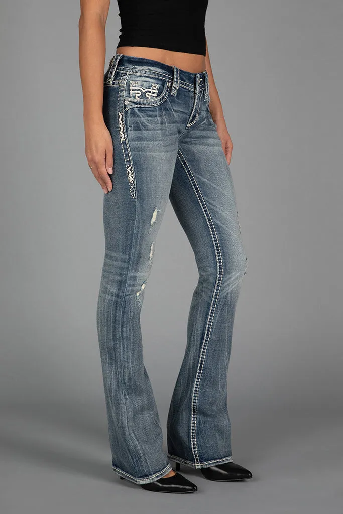 Lesia Low-Rise Bootcut Jeans sold by Rock Revival product image thumbnail 2