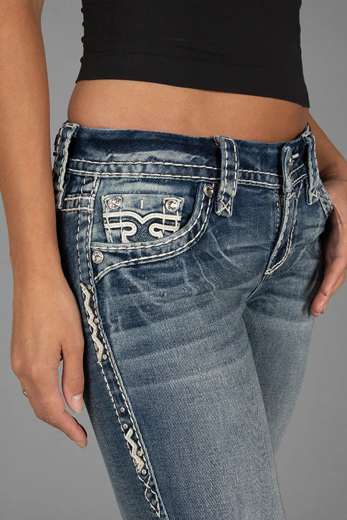 Lesia Low-Rise Bootcut Jeans sold by Rock Revival product image thumbnail 5