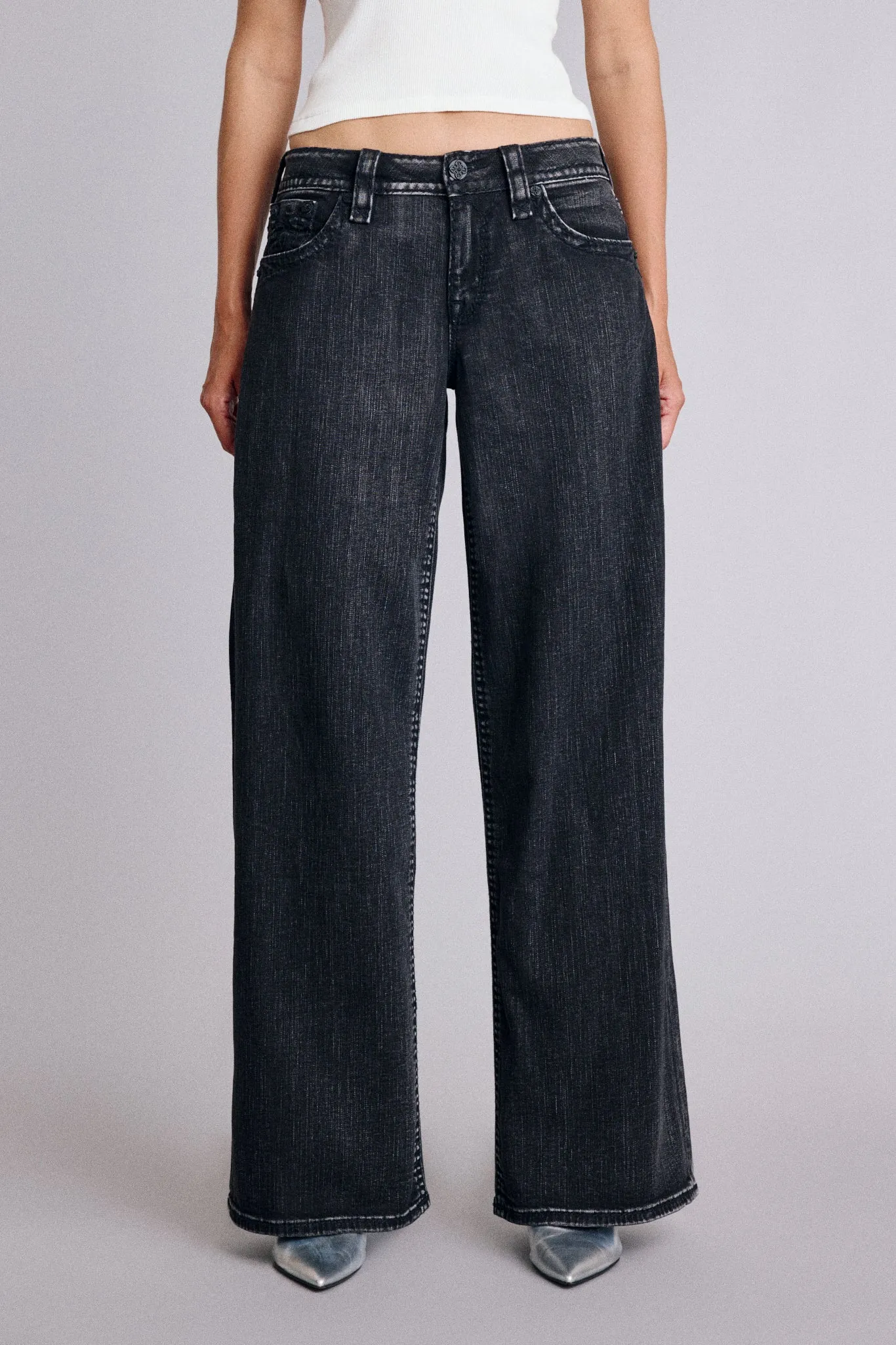 Titania Low-Rise Wide-Leg Jeans sold by Rock Revival product image thumbnail 3