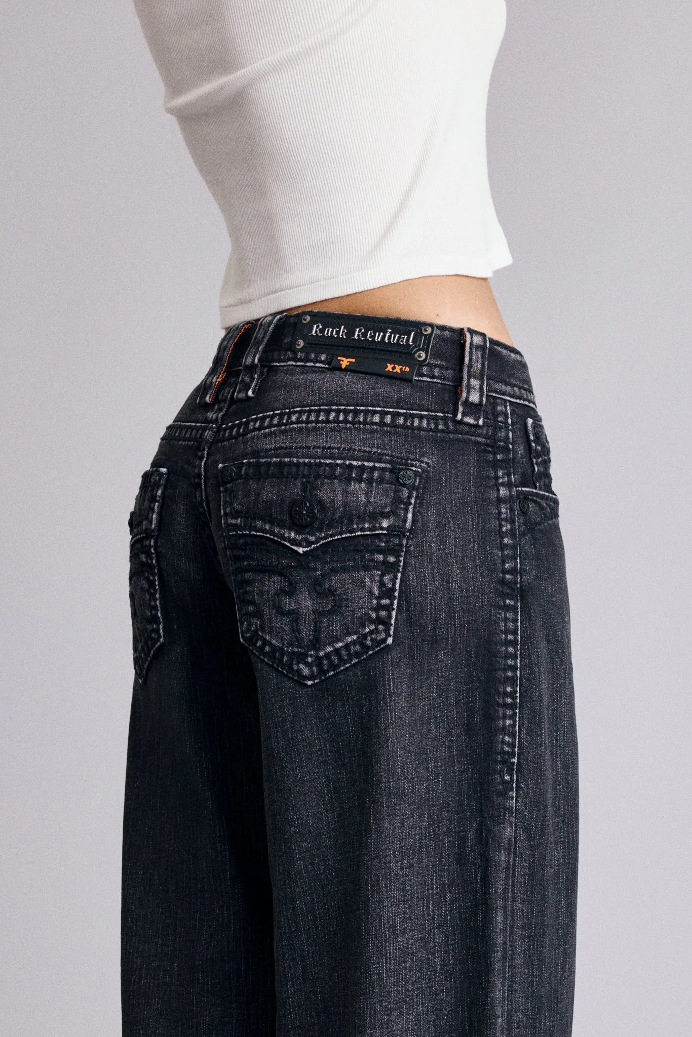 Titania Low-Rise Wide-Leg Jeans sold by Rock Revival product image thumbnail 4