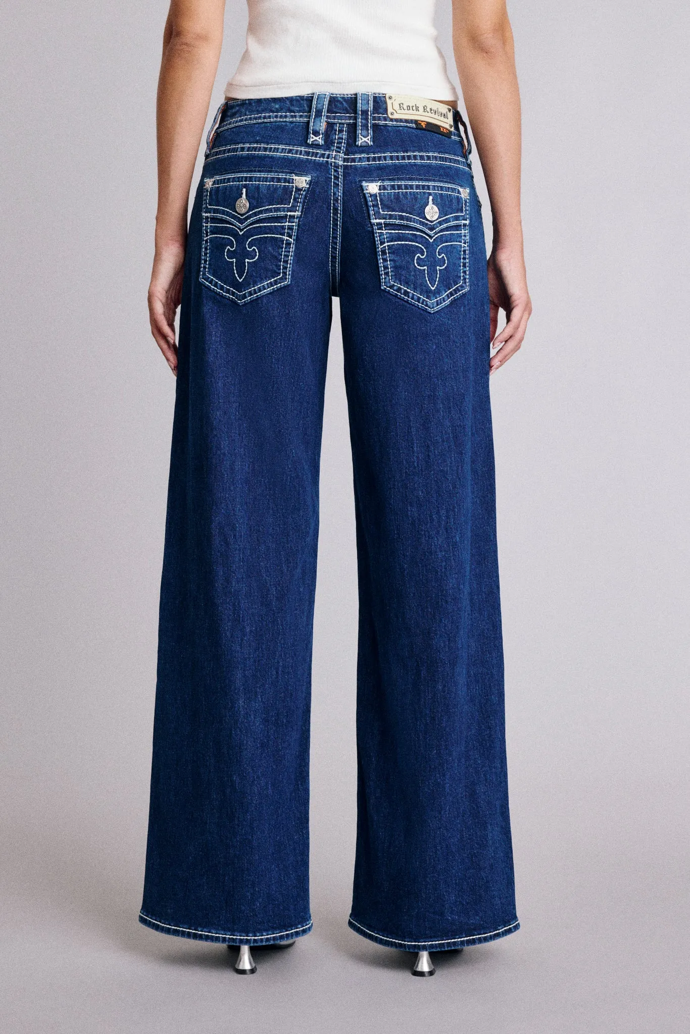 Lana Low-Rise Wide-Leg Jeans sold by Rock Revival