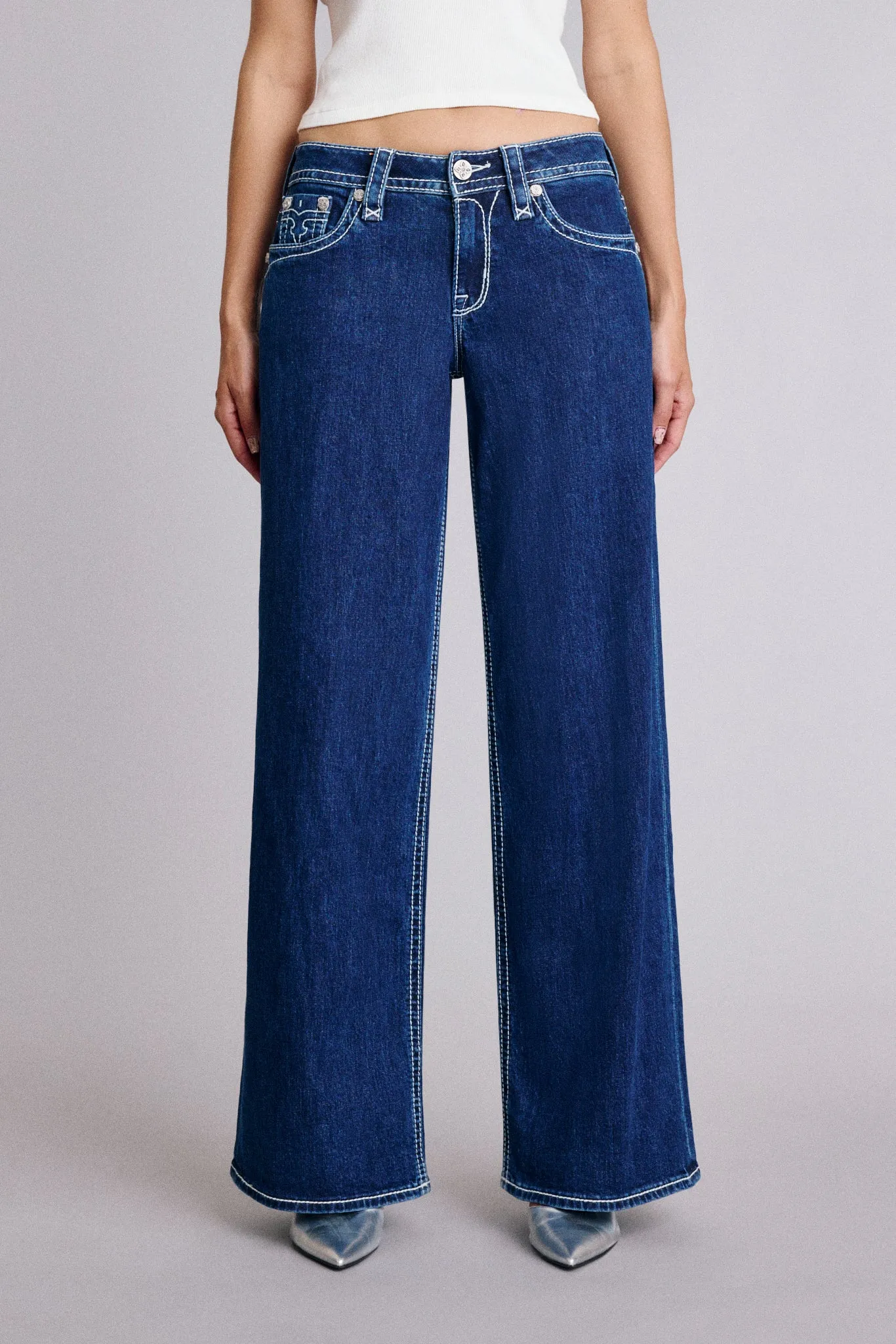 Lana Low-Rise Wide-Leg Jeans sold by Rock Revival product image thumbnail 3