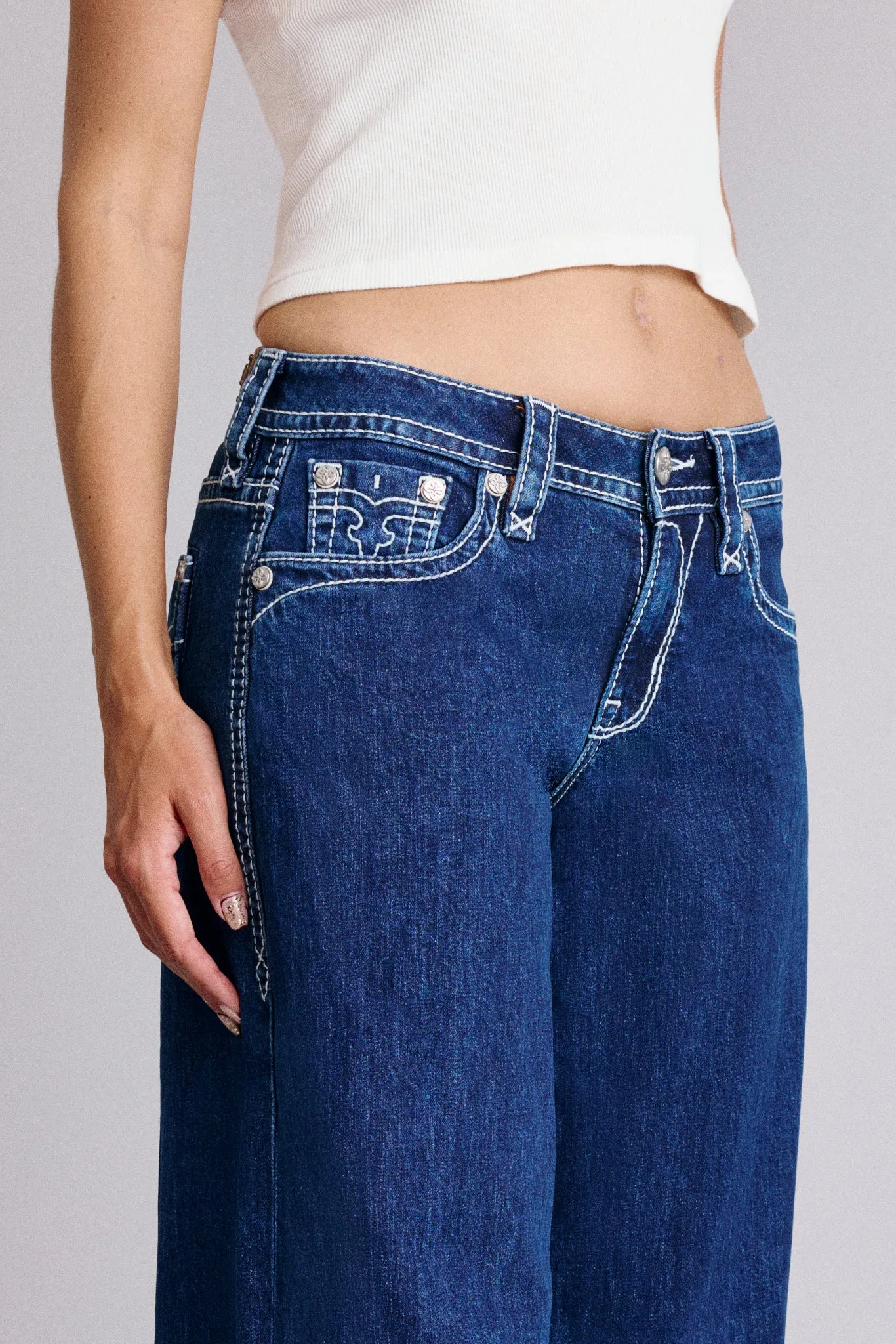 Lana Low-Rise Wide-Leg Jeans sold by Rock Revival product image thumbnail 5