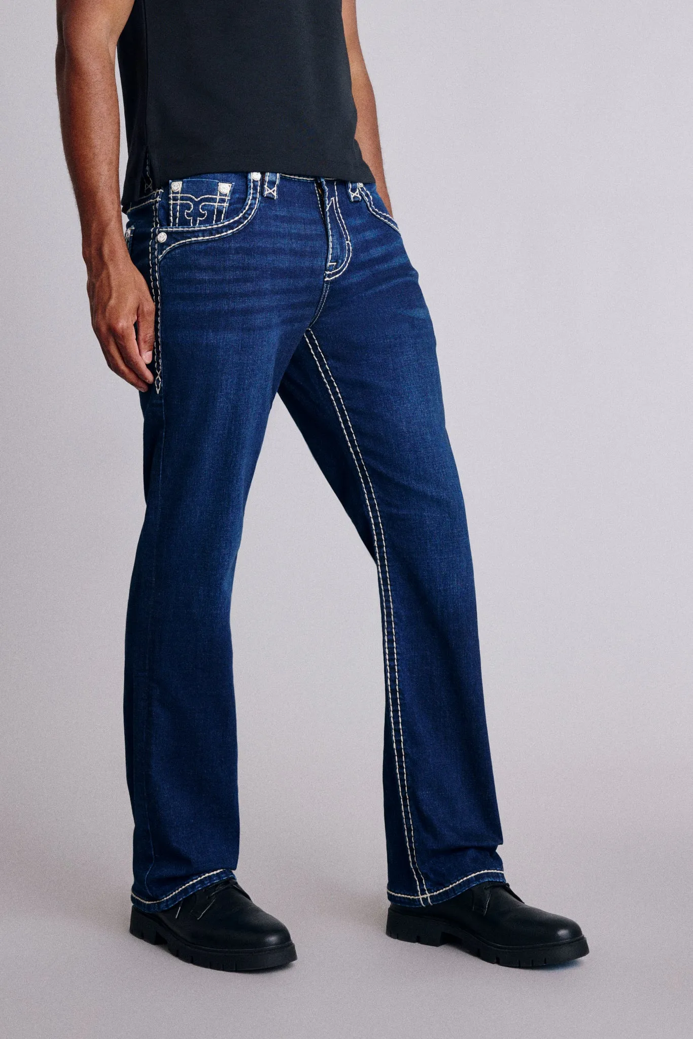 Titan Relaxed Straight Jeans sold by Rock Revival product image thumbnail 3