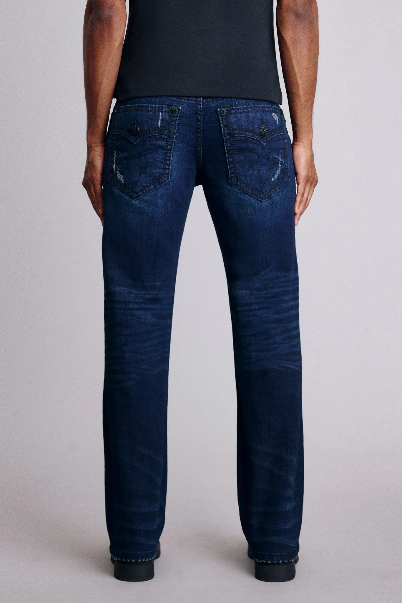 Titan Relaxed Straight in Dark Wash sold by Rock Revival