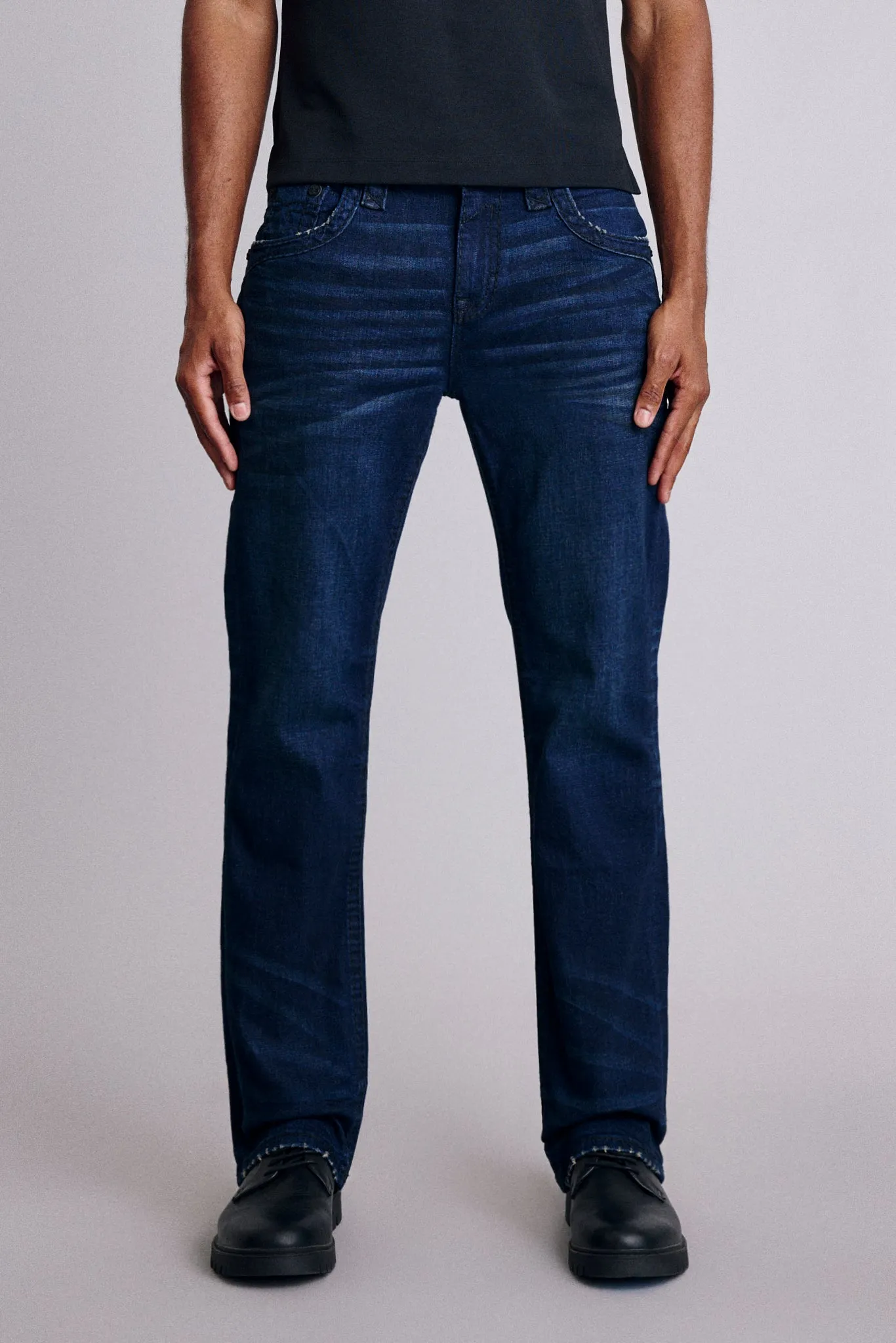 Titan Relaxed Straight in Dark Wash sold by Rock Revival product image thumbnail 2