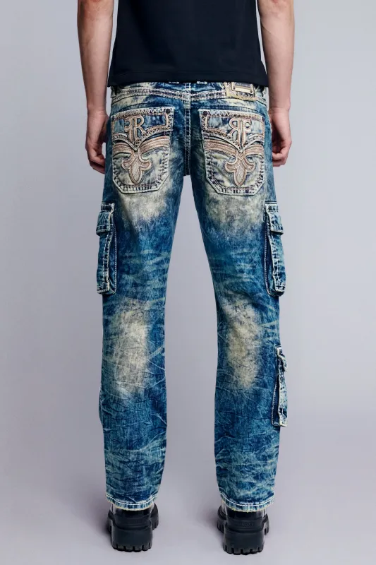 Nashan Relaxed Straight Cargo Jeans sold by Rock Revival