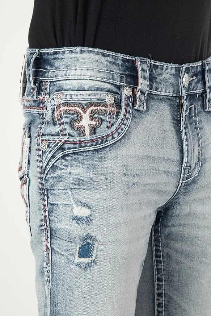 Bradley Denim Shorts sold by Rock Revival product image thumbnail 5