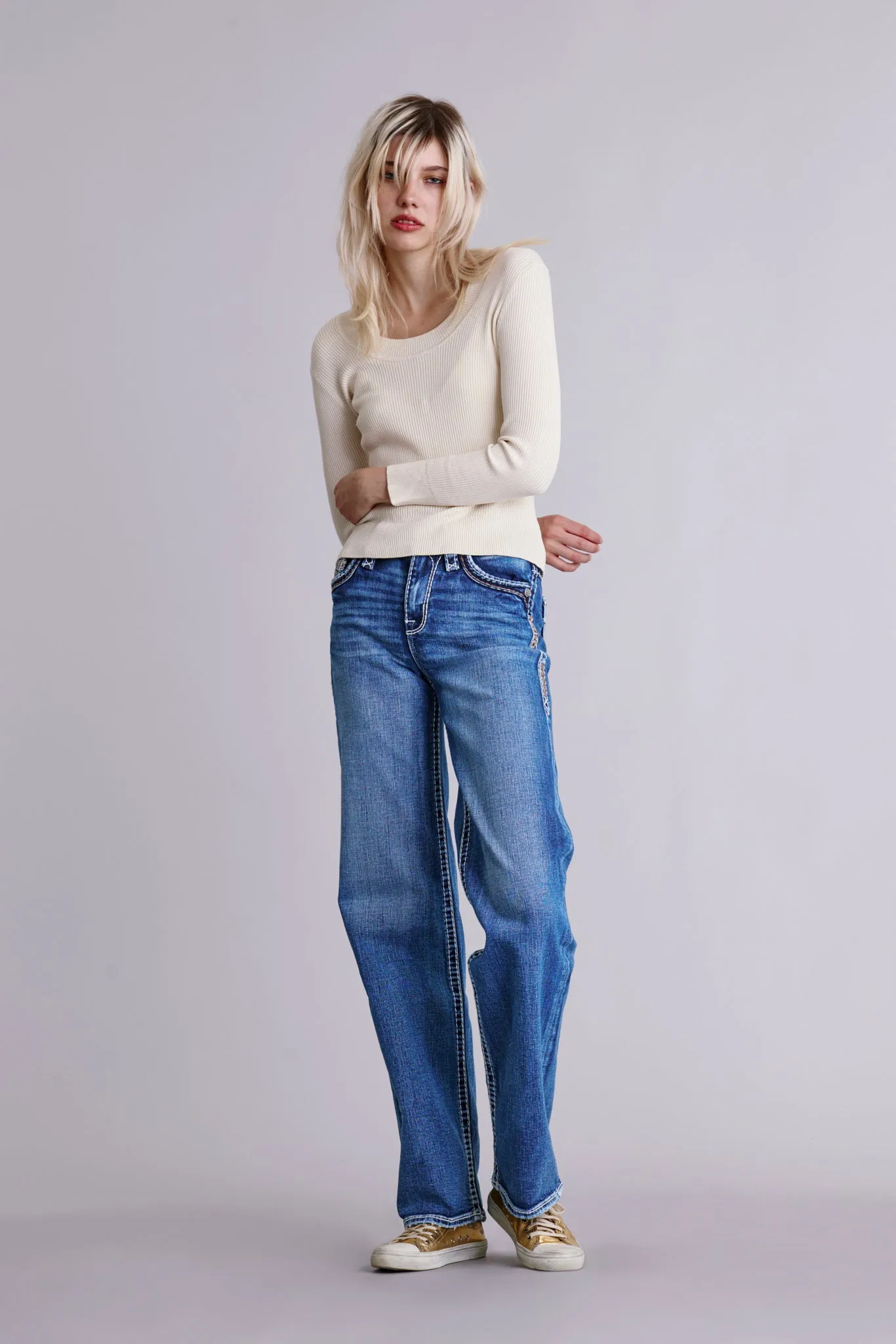Millie High Rise Wide Leg Jeans sold by Rock Revival