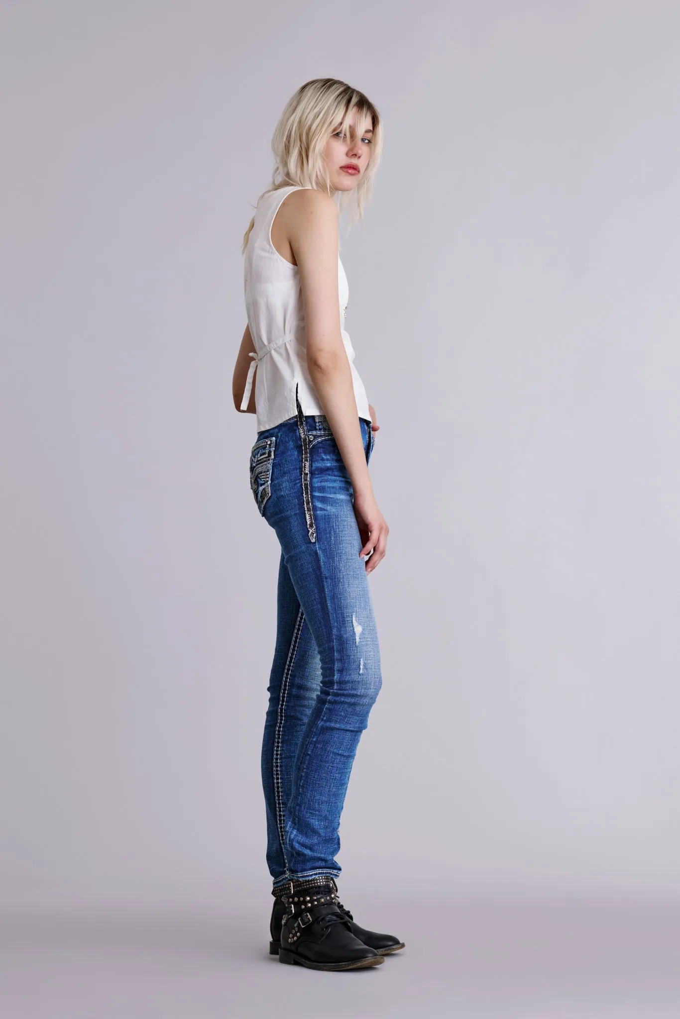 Aurora High-Rise Straight Jeans sold by Rock Revival product image thumbnail 3