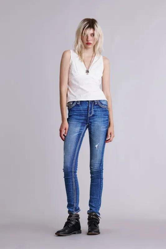 Aurora High-Rise Straight Jeans sold by Rock Revival