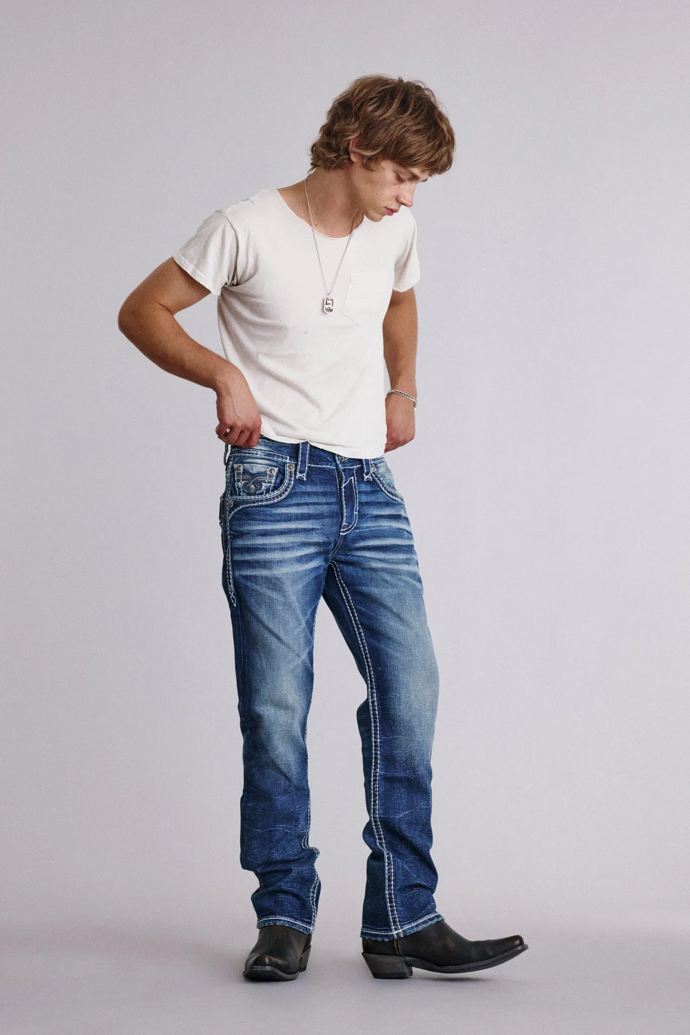 Jim Straight Jeans sold by Rock Revival product image thumbnail 3