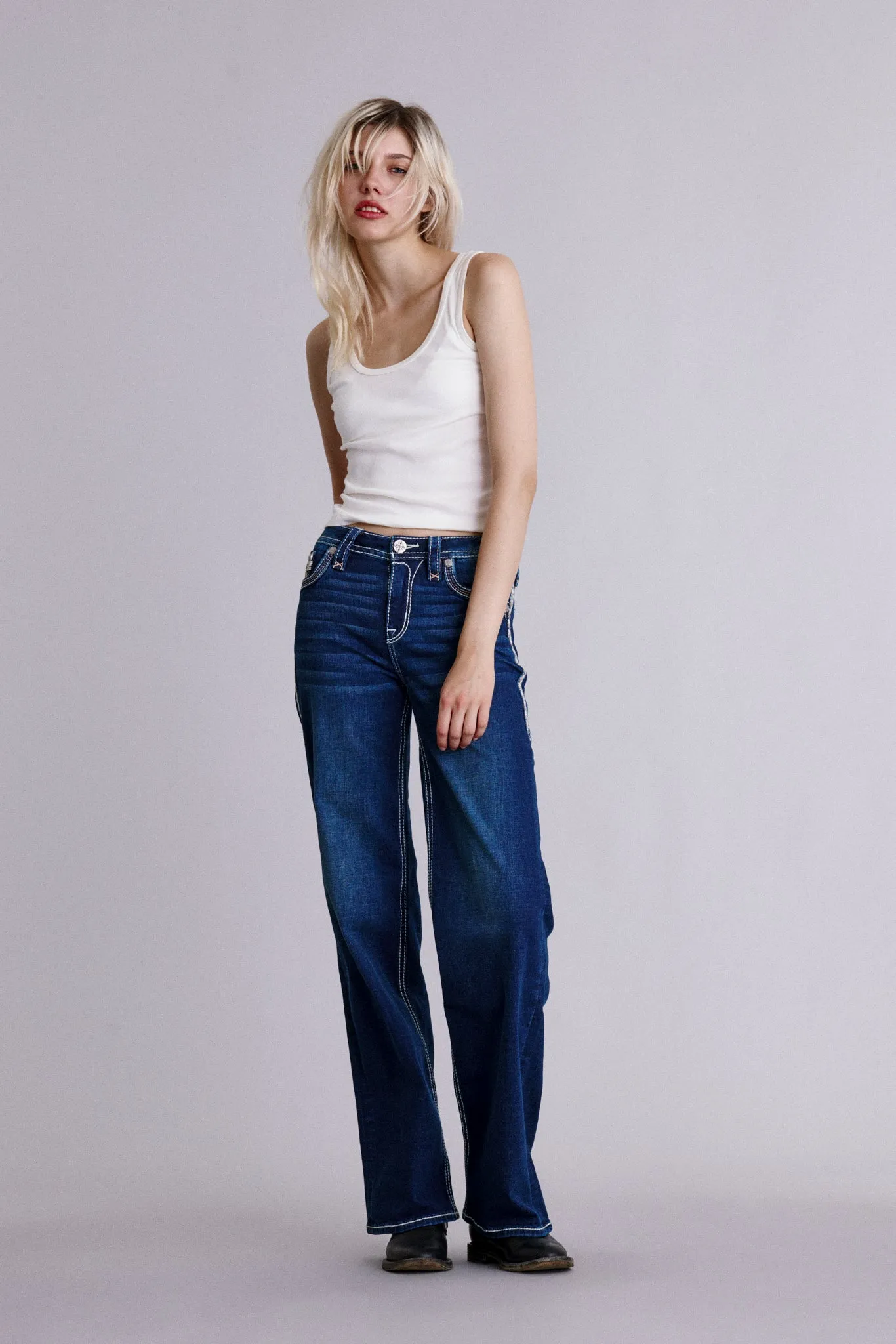 Rozelia High Rise Wide Leg Jeans sold by Rock Revival product image thumbnail 4