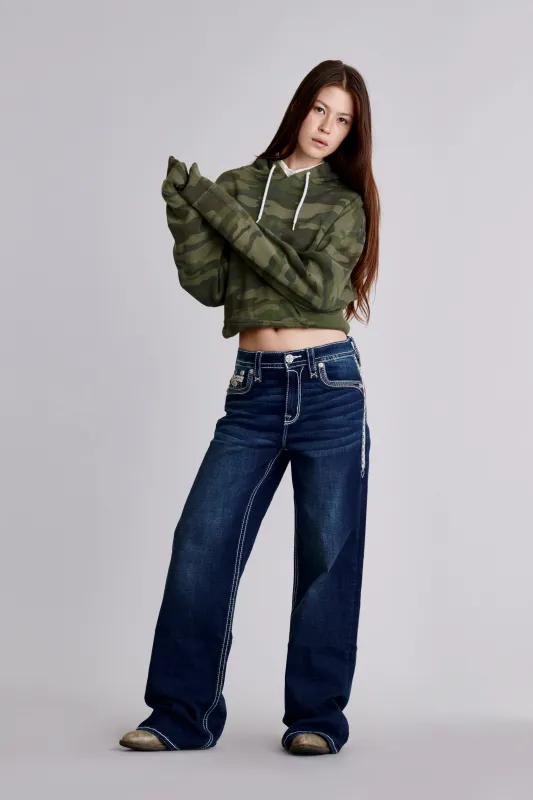 Rozelia High Rise Wide Leg Jeans sold by Rock Revival