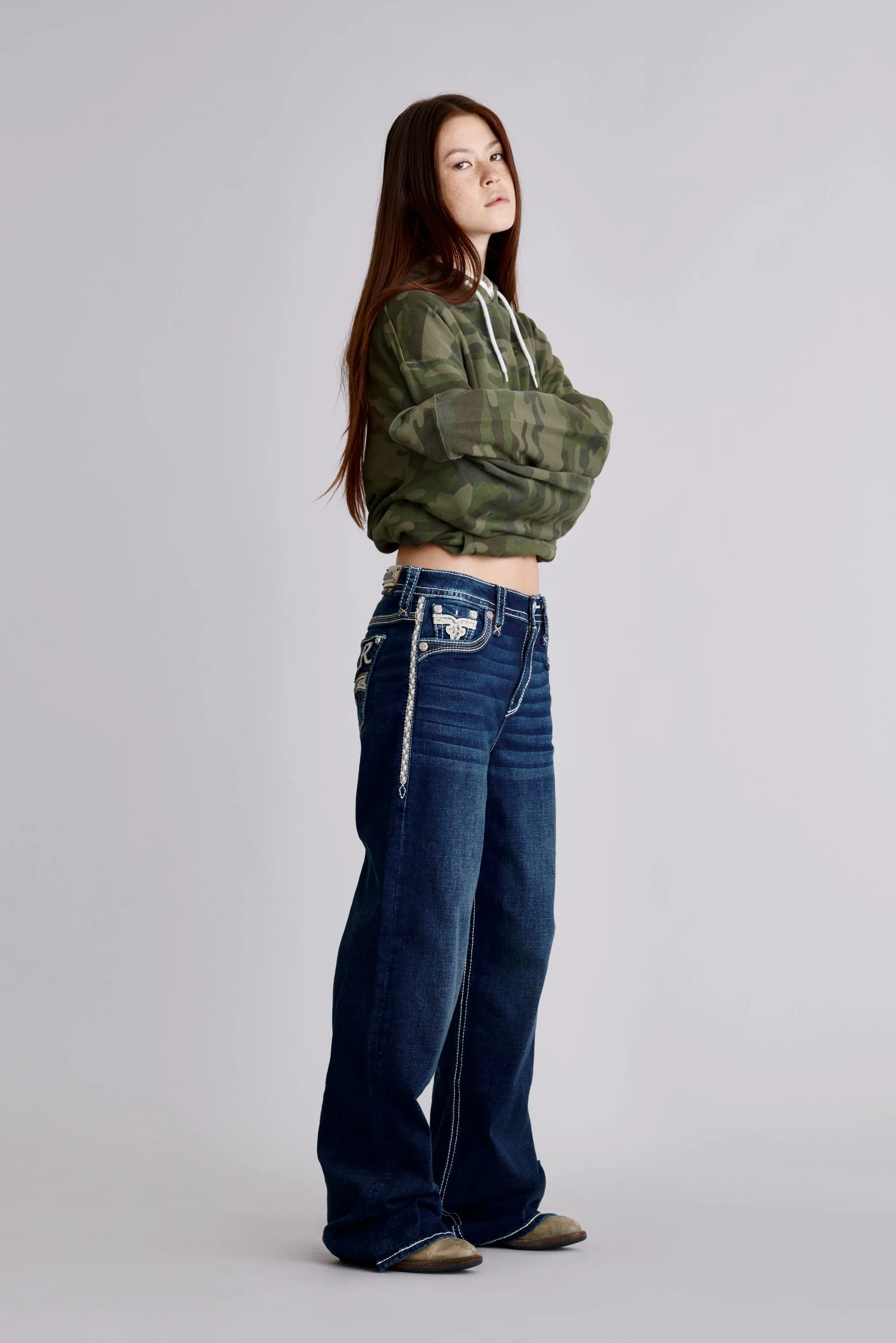 Rozelia High Rise Wide Leg Jeans sold by Rock Revival product image thumbnail 3