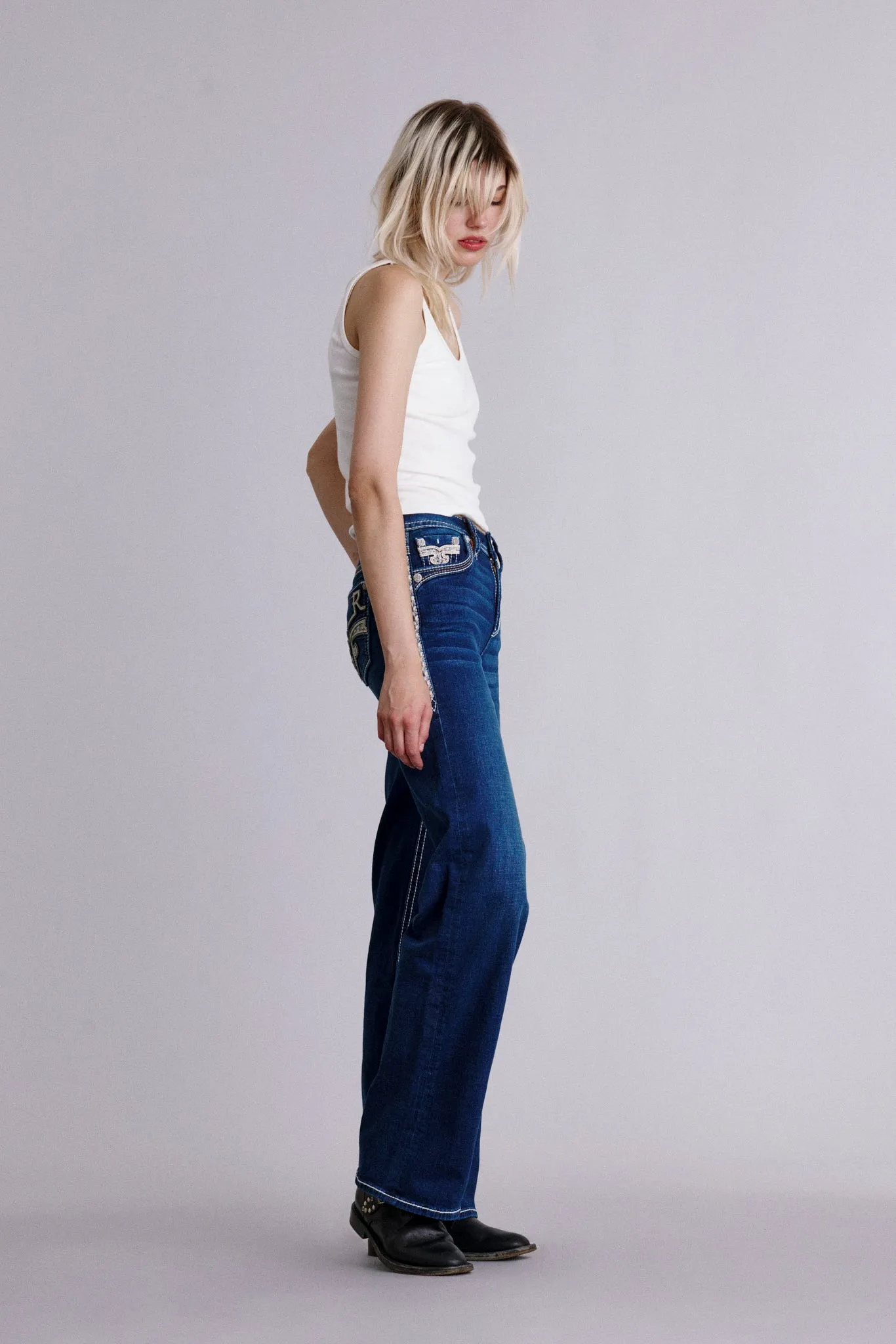 Rozelia High Rise Wide Leg Jeans sold by Rock Revival product image thumbnail 5
