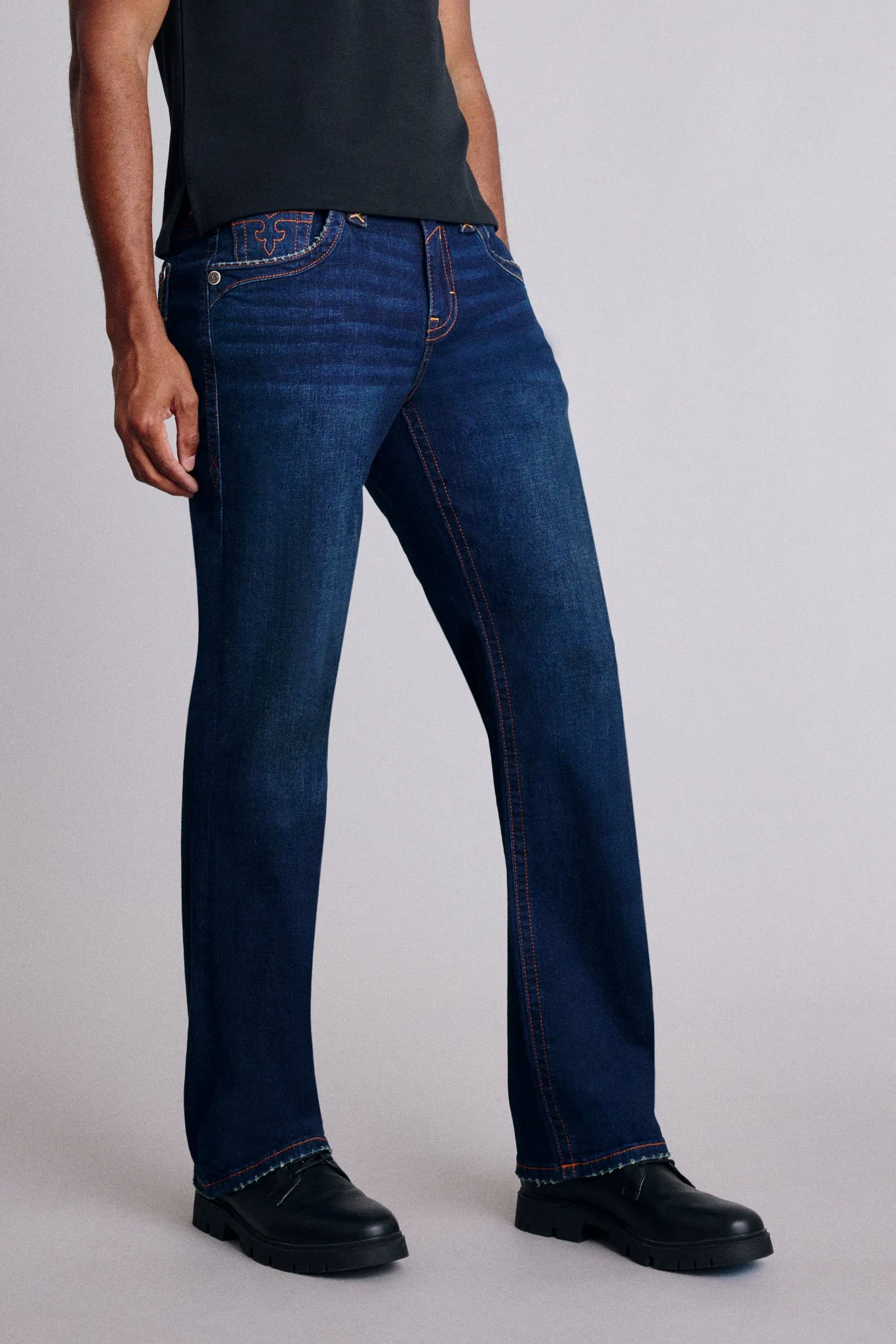 Clark Relaxed Straight in Dark/Orange sold by Rock Revival product image thumbnail 5