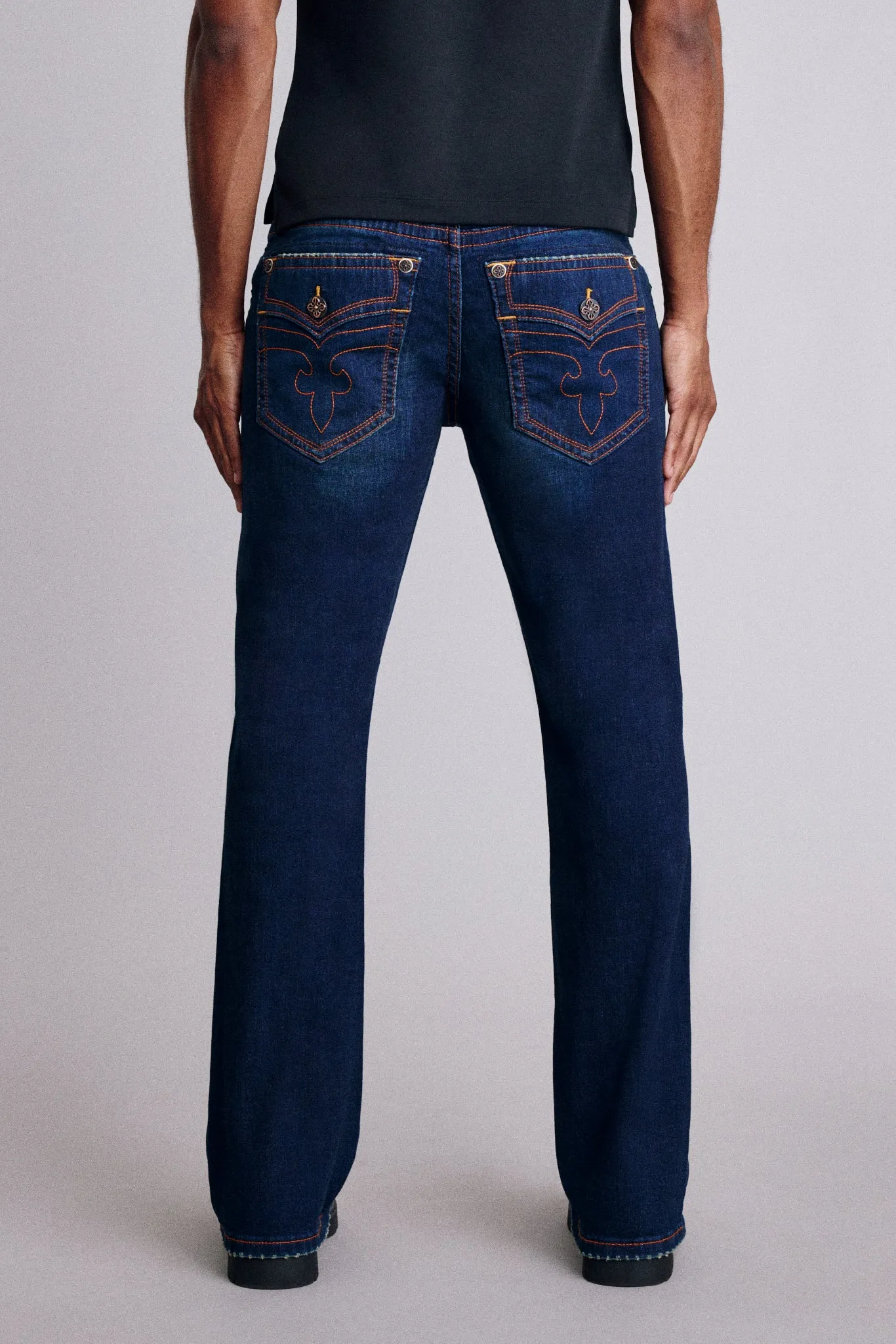 Clark Relaxed Straight in Dark/Orange sold by Rock Revival product image thumbnail 4