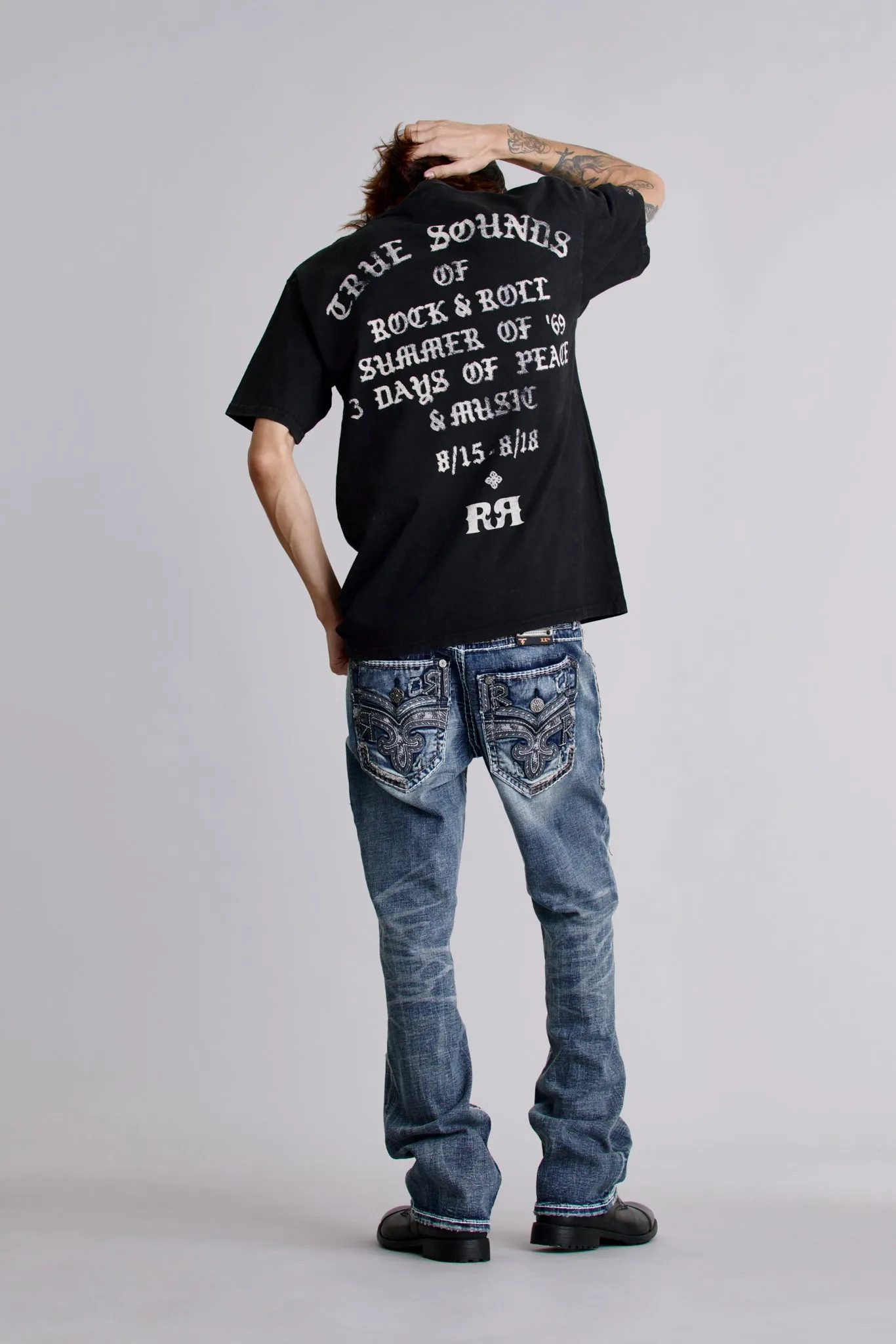 Summer of ’69 Tee in Black sold by Rock Revival product image thumbnail 2