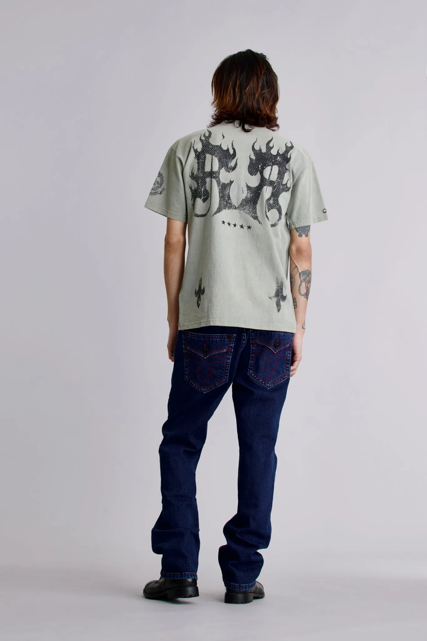 Inferno Crest Tee in Sage sold by Rock Revival product image thumbnail 2