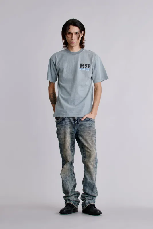 Glory Tee in Sky Grey sold by Rock Revival