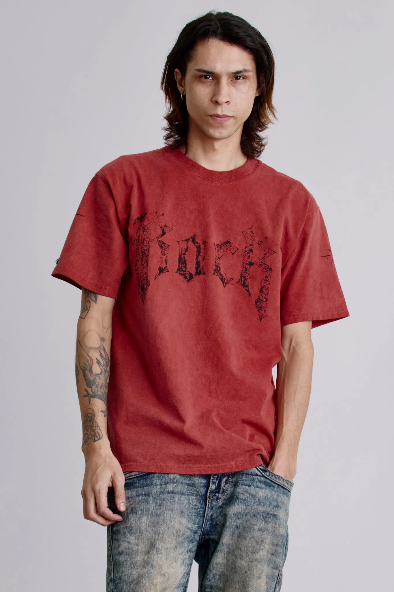 Rock Tee in Crimson sold by Rock Revival product image thumbnail 4
