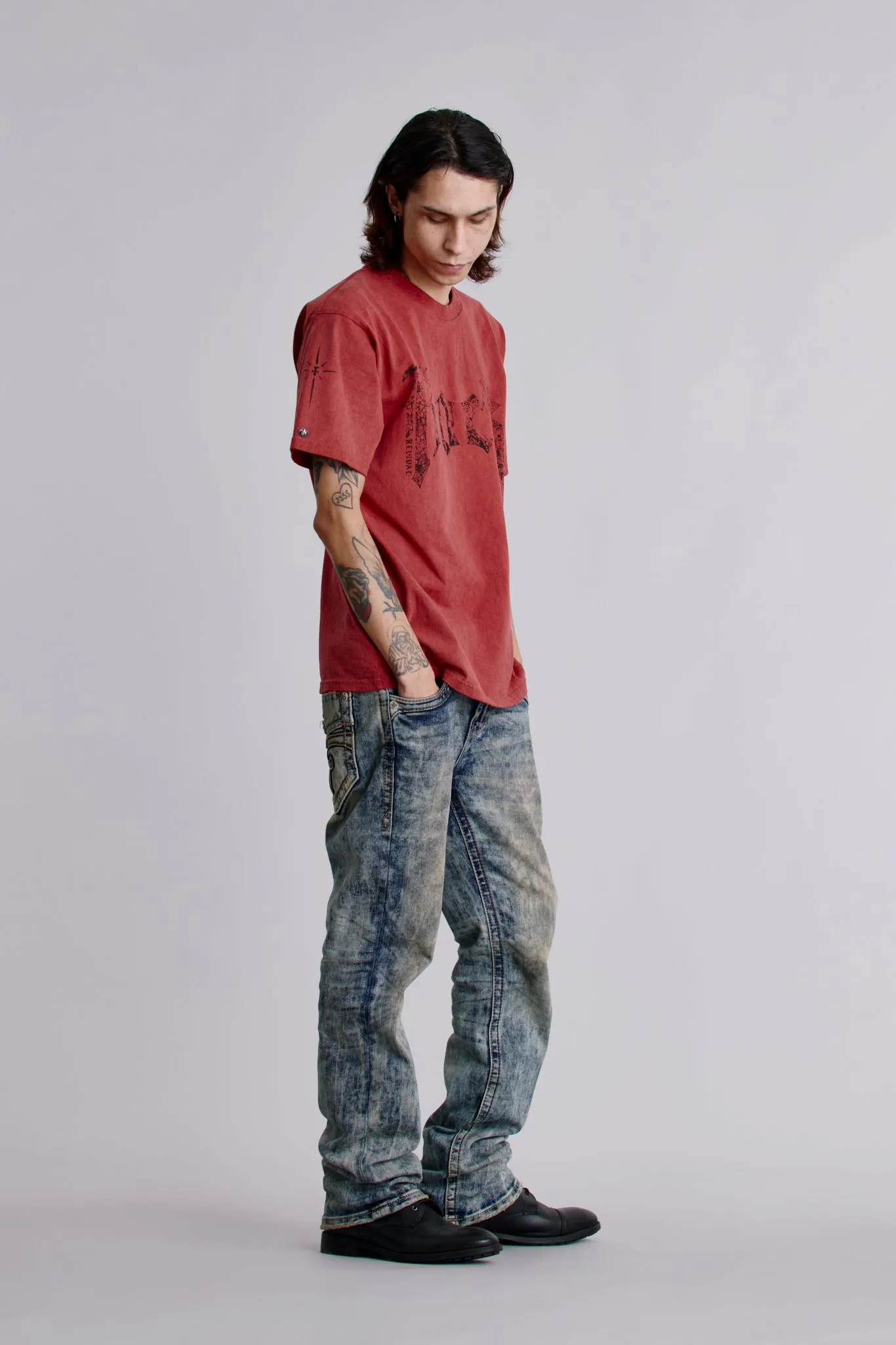 Rock Tee in Crimson sold by Rock Revival product image thumbnail 5