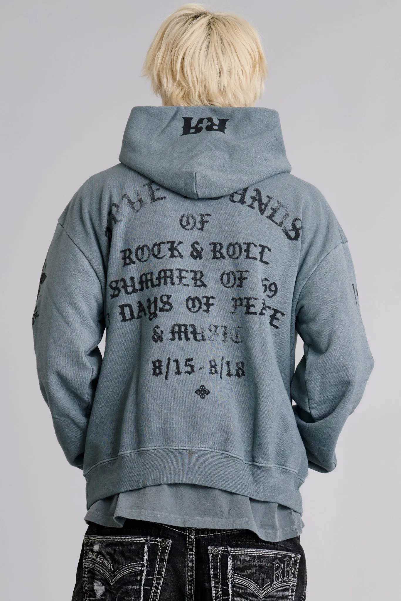 Angel Tour Hoodie in LA Gray sold by Rock Revival product image thumbnail 2