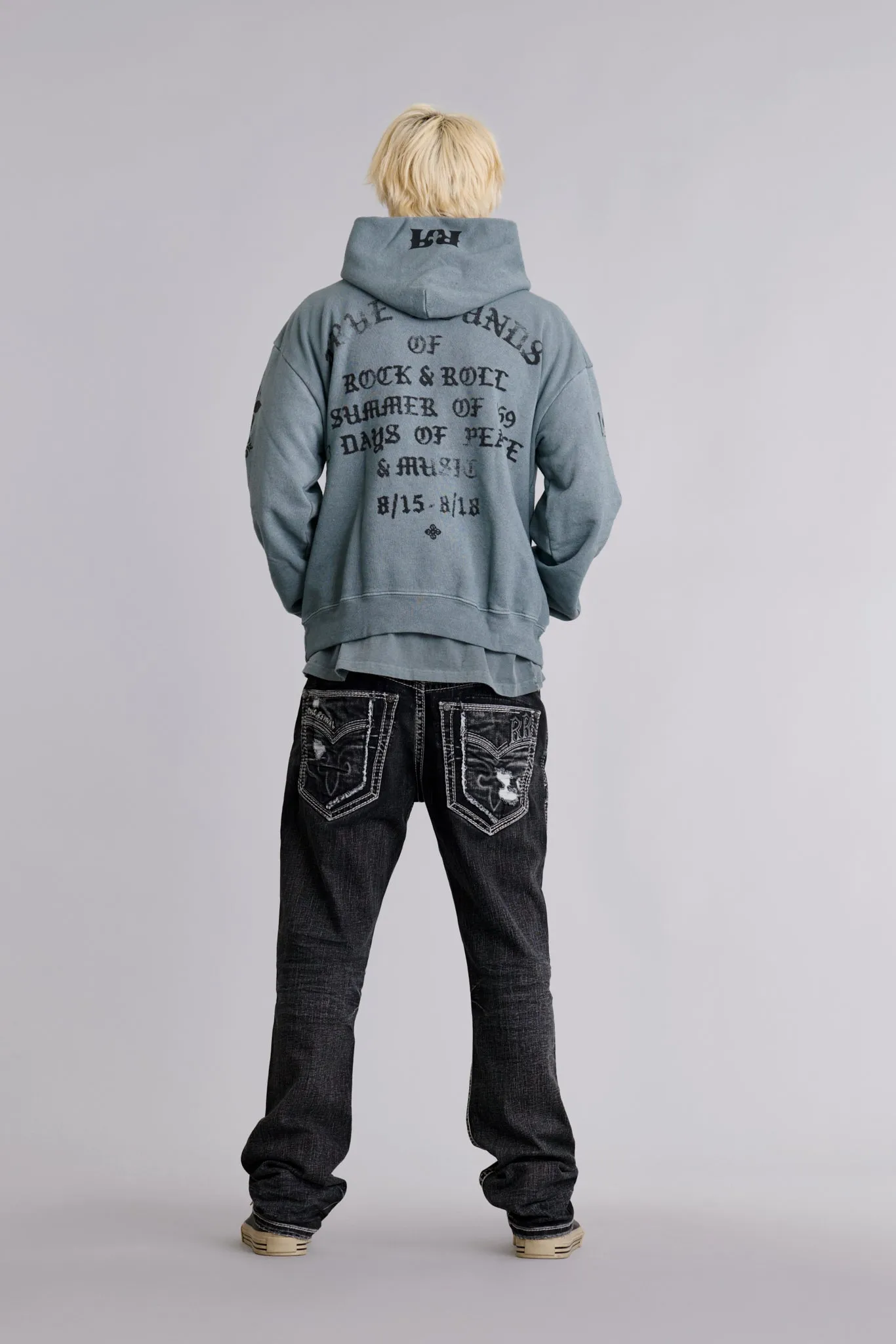 Angel Tour Hoodie in LA Gray sold by Rock Revival product image thumbnail 5