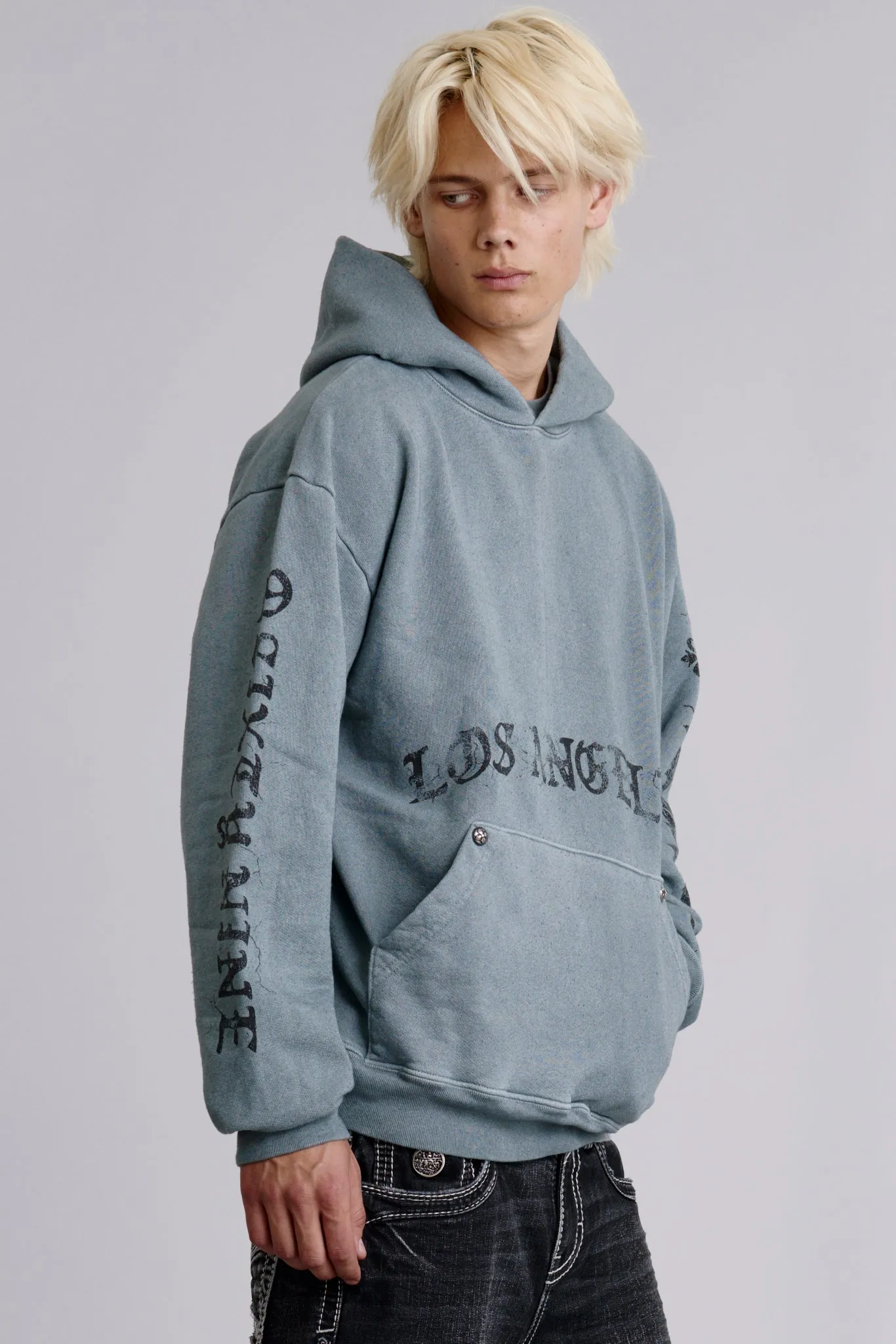 Angel Tour Hoodie in LA Gray sold by Rock Revival product image thumbnail 3