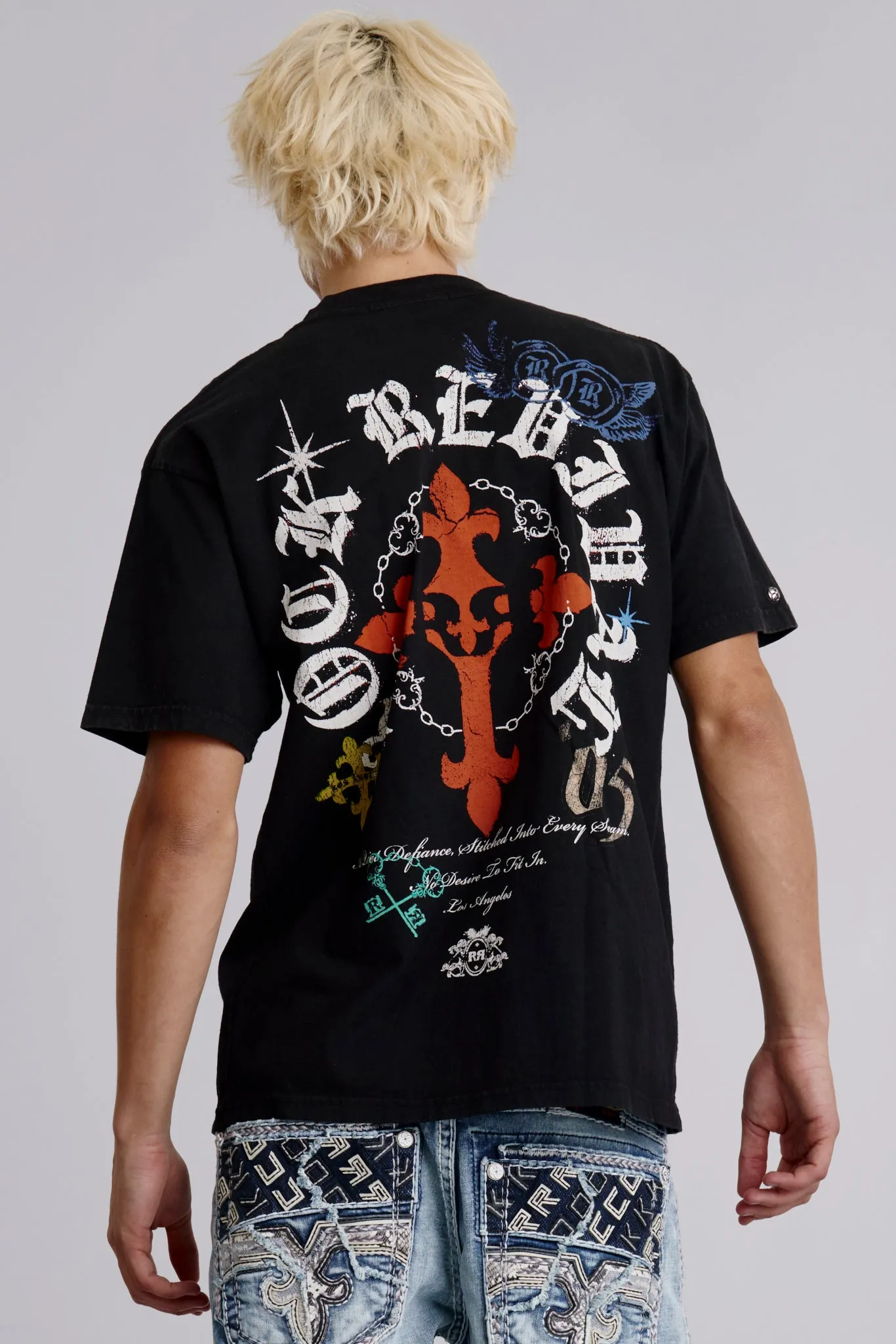 Crest Tee in Black sold by Rock Revival product image thumbnail 2