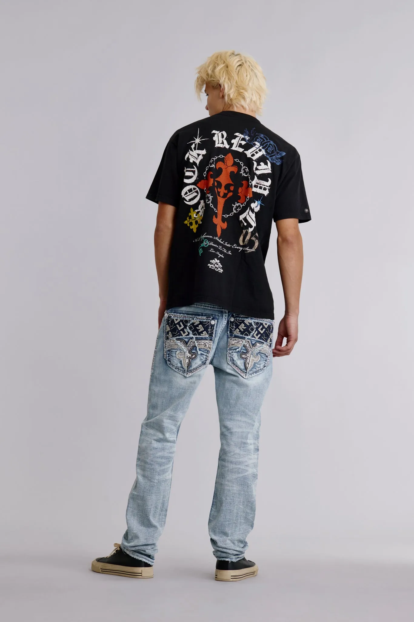 Crest Tee in Black sold by Rock Revival product image thumbnail 4